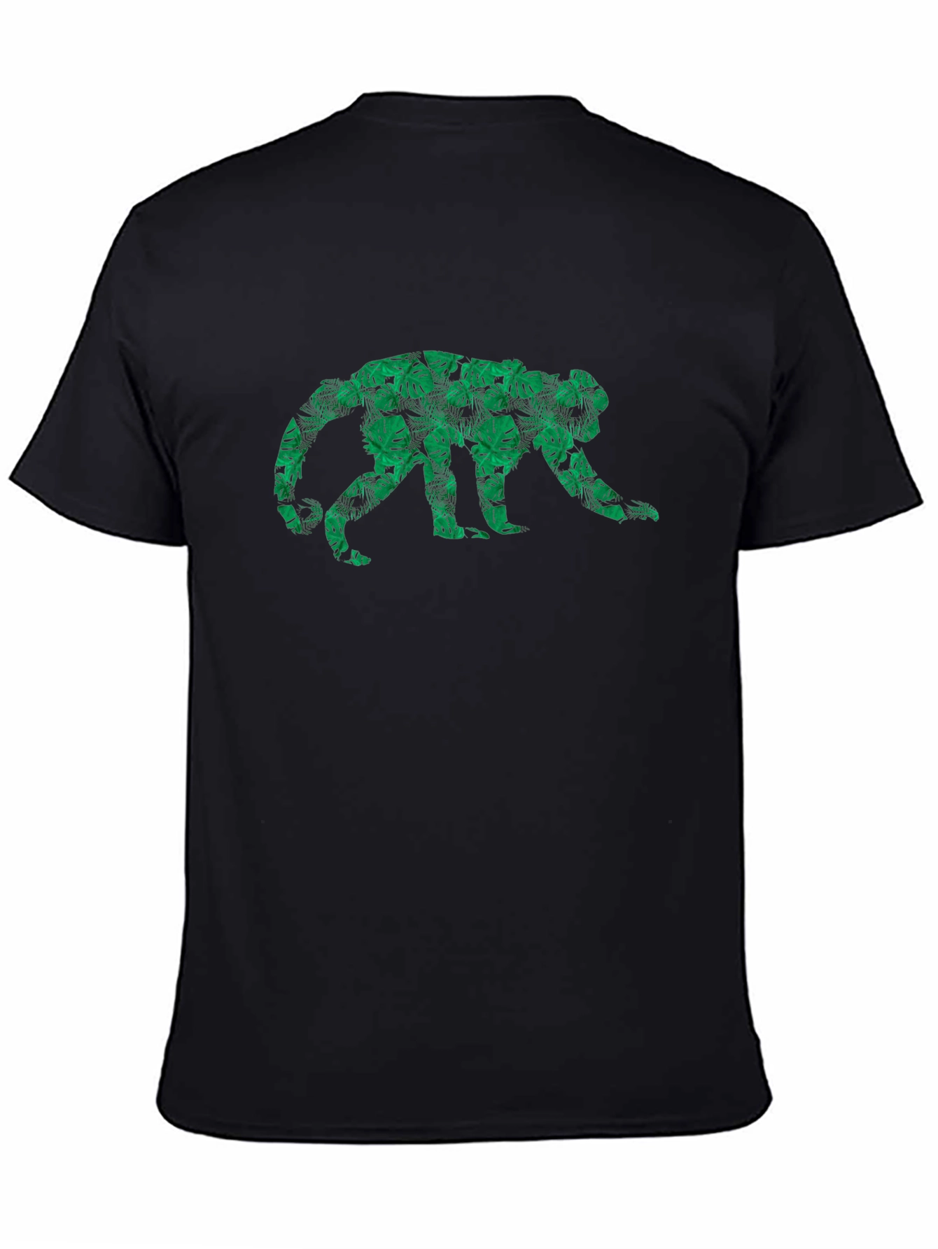 Jungle Monkey Graphic Tee - Tropical Leaf Design