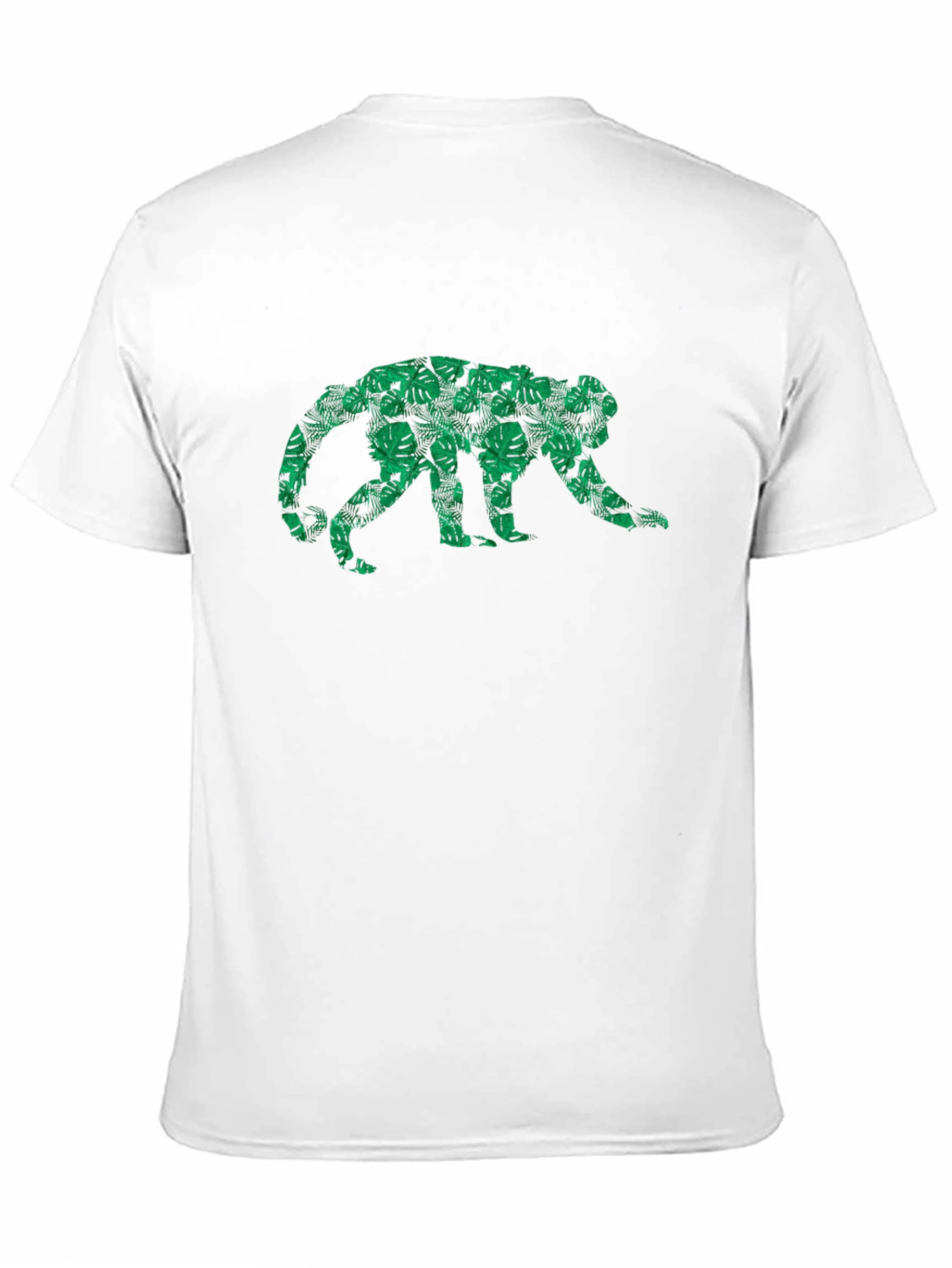 Jungle Monkey Graphic Tee - Tropical Leaf Design