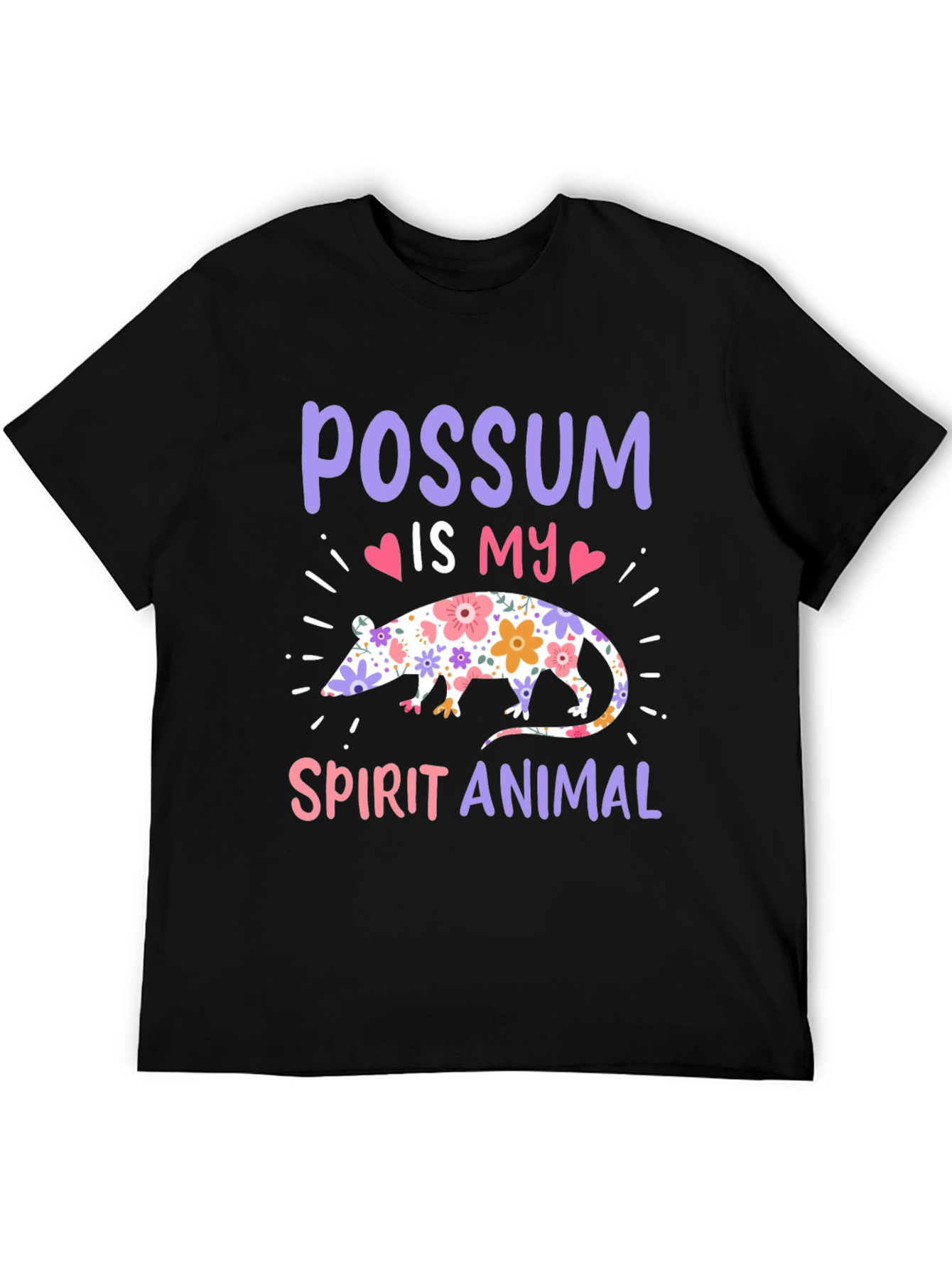 Possum is My Spirit Animal T-Shirt Floral Opossum Tee