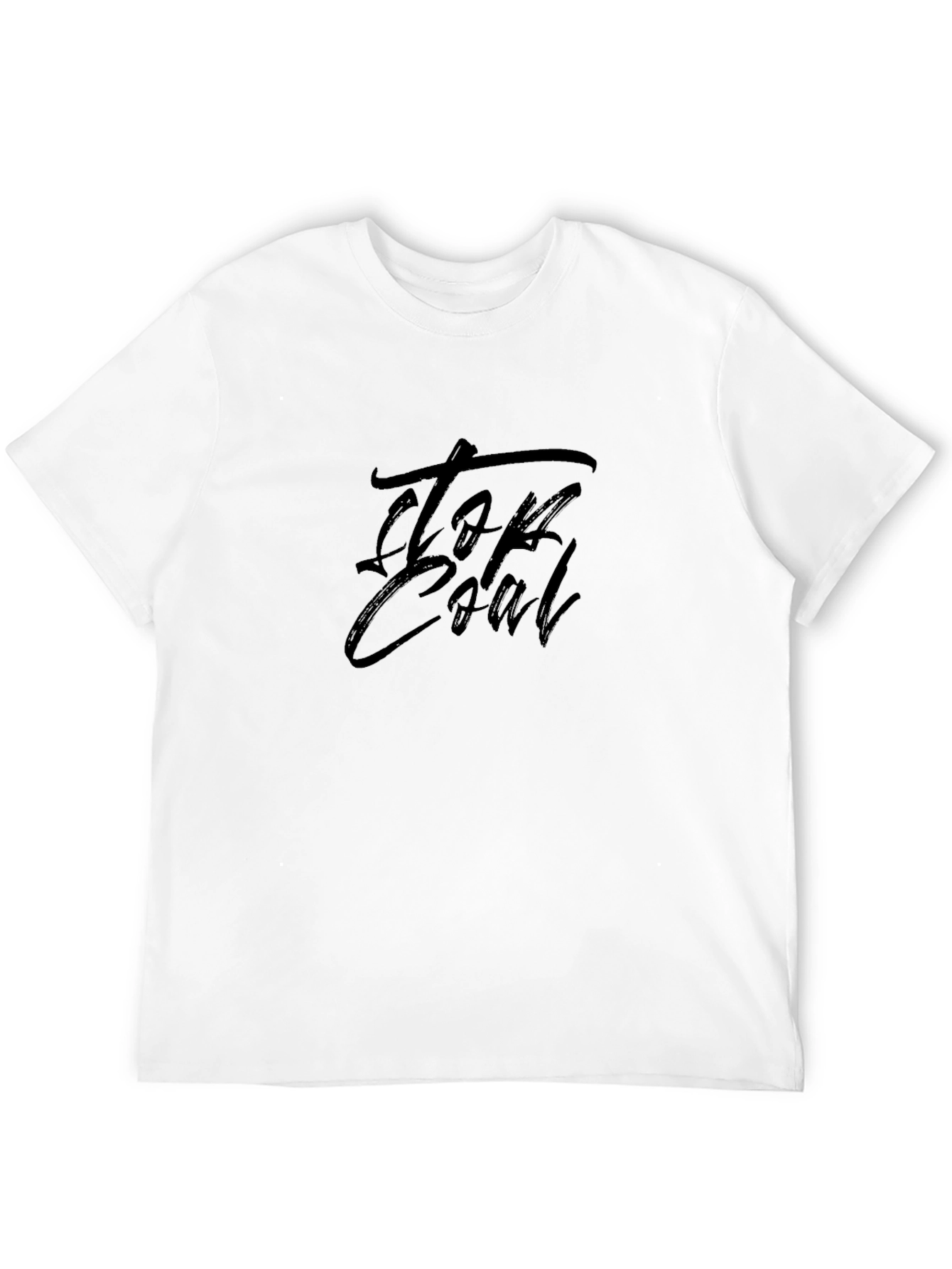 Top Coal Black Graphic T-Shirt