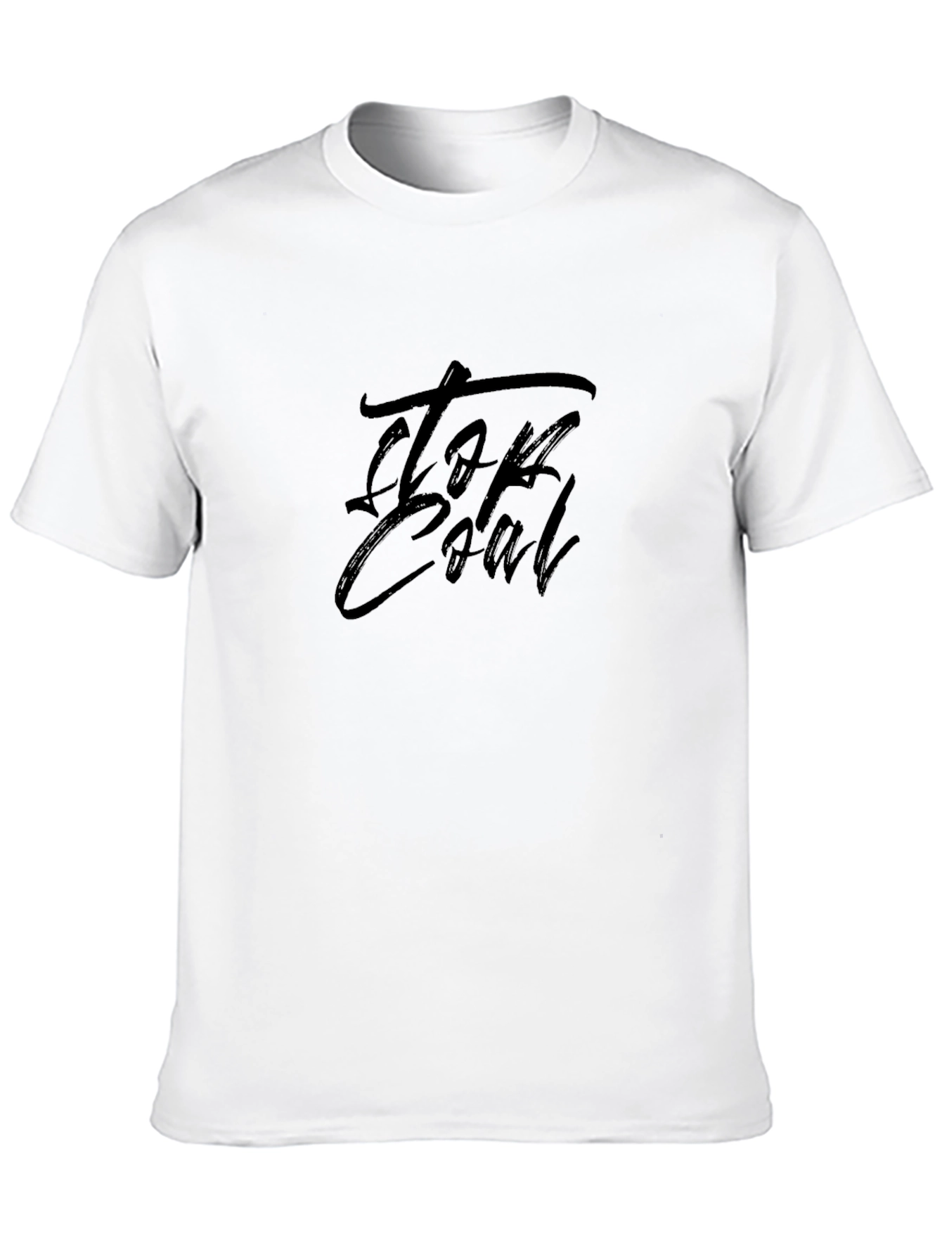 Top Coal Black Graphic T-Shirt