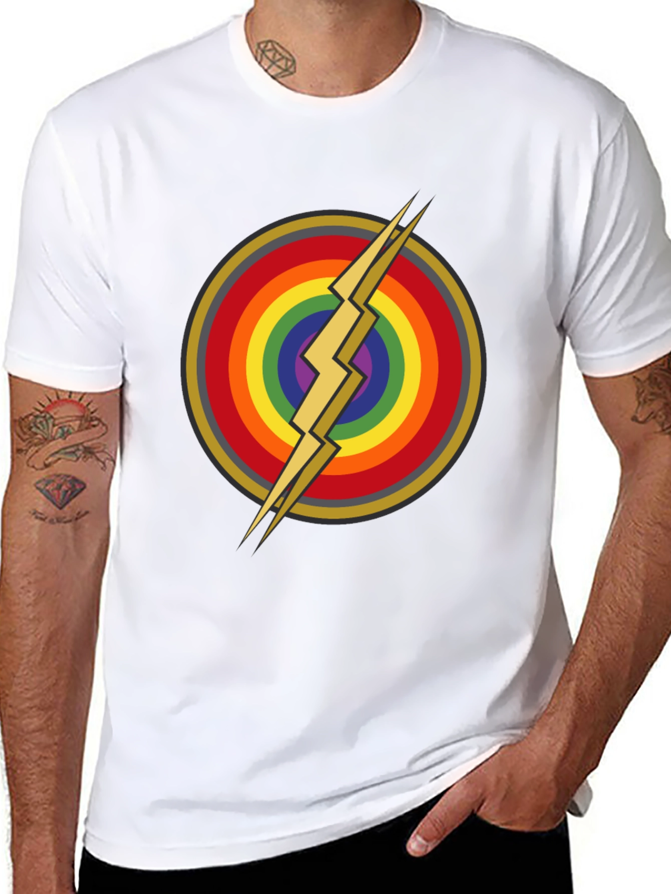 Rainbow Flash T-Shirt - Electric Pride!