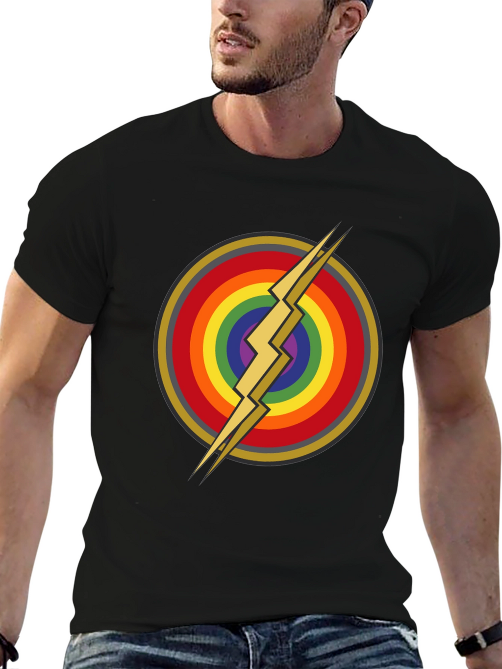Rainbow Flash T-Shirt - Electric Pride!