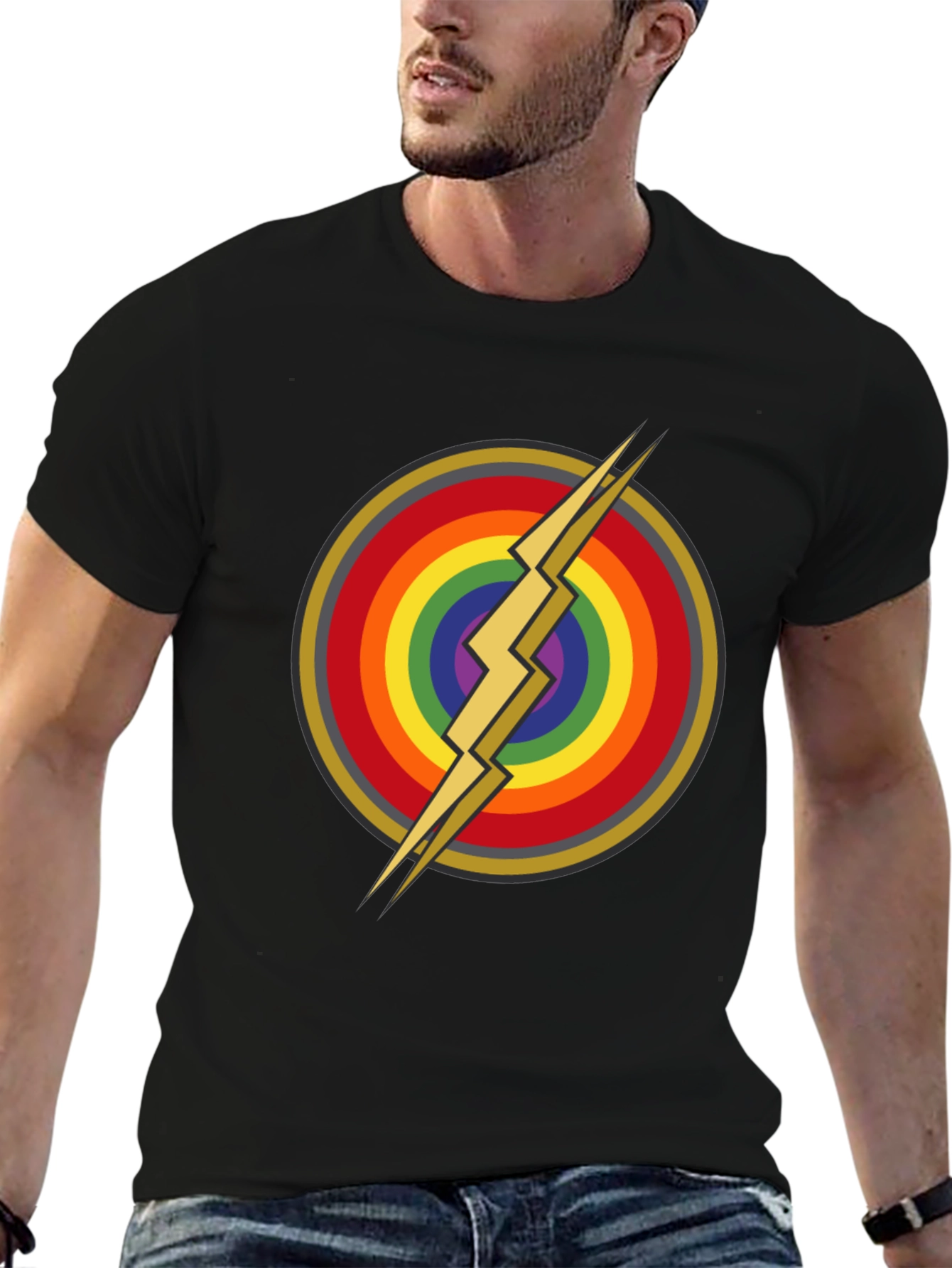 Rainbow Flash T-Shirt - Electric Pride!