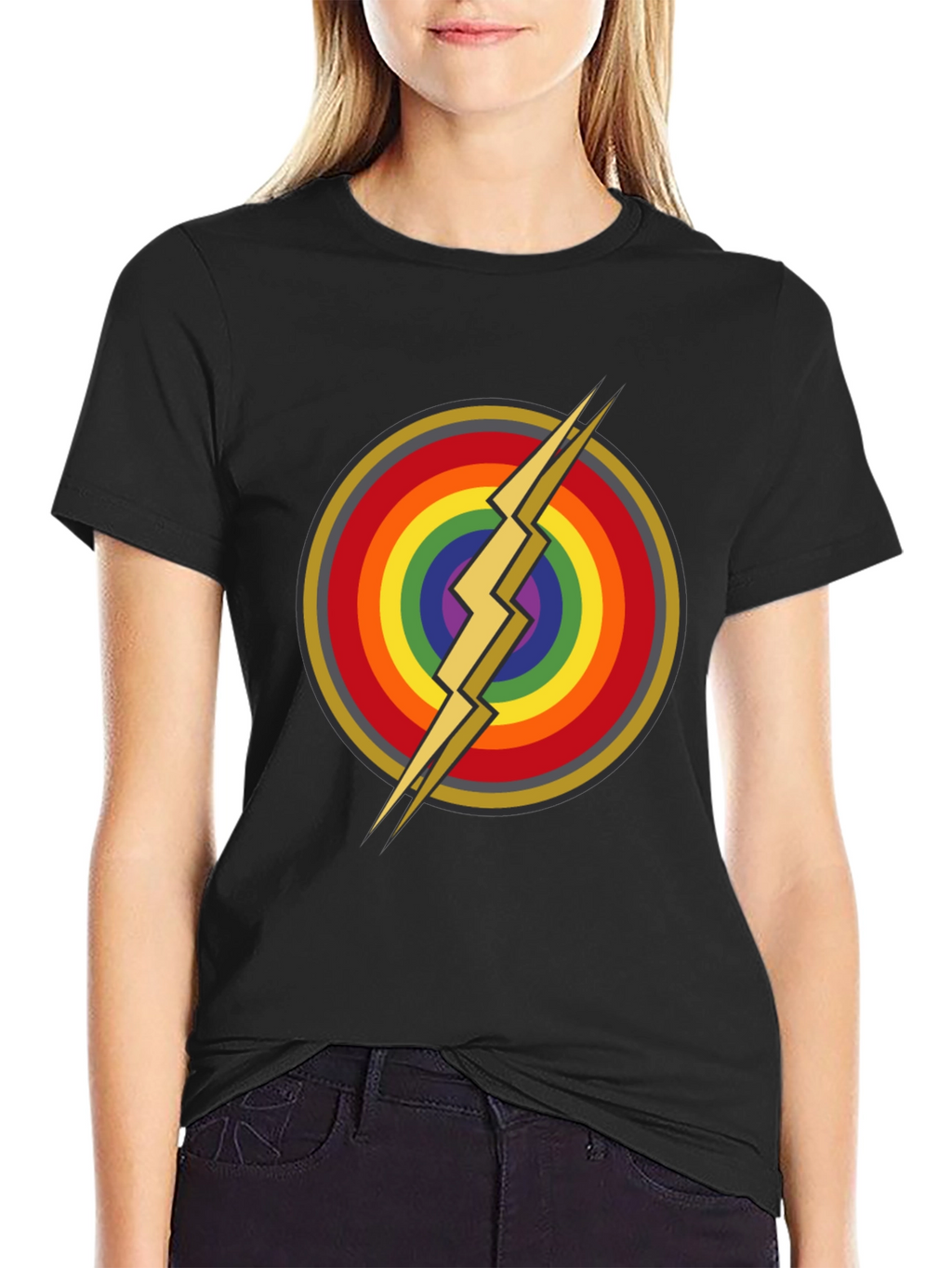 Rainbow Flash T-Shirt - Electric Pride!