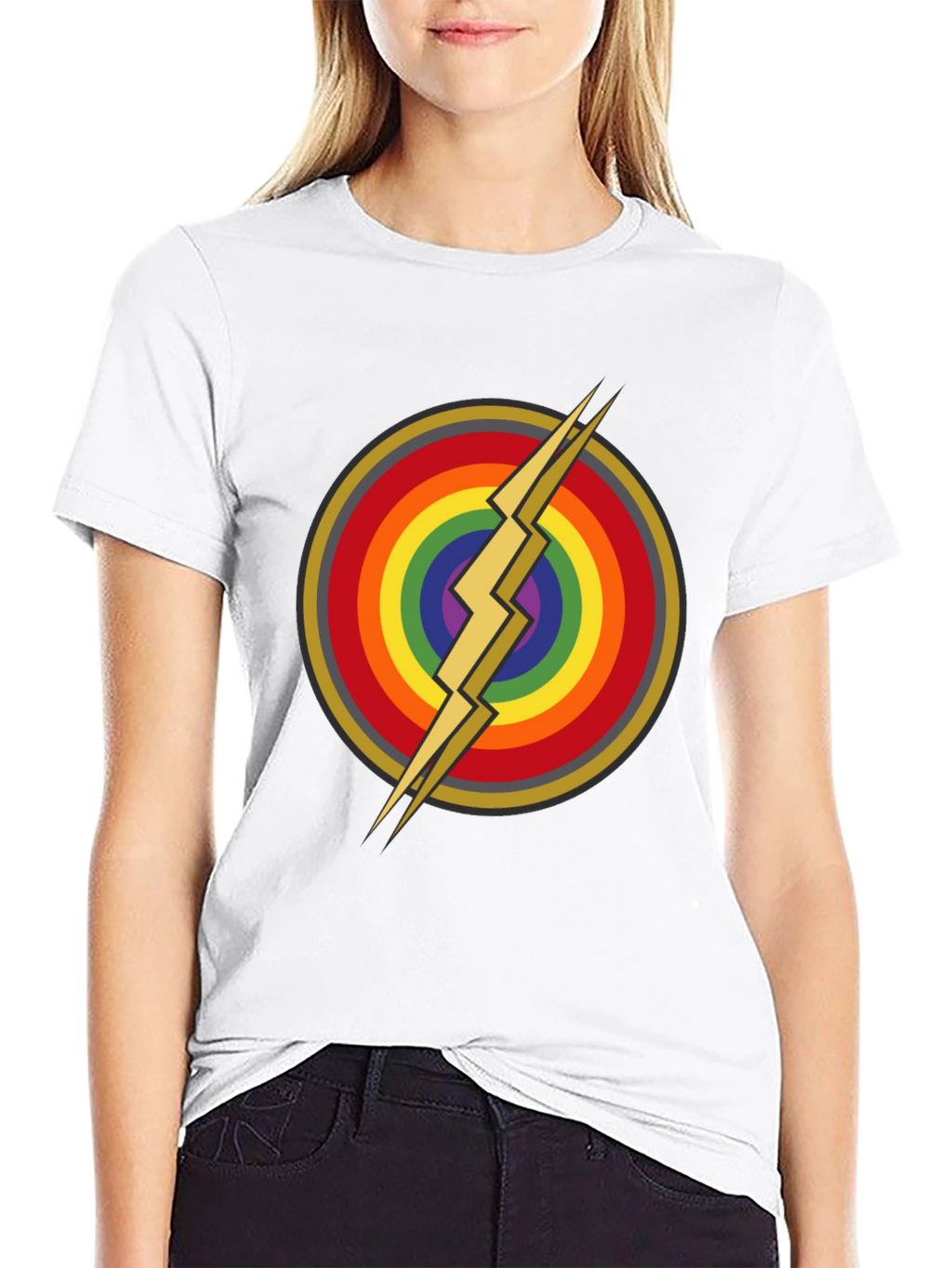 Rainbow Flash T-Shirt - Electric Pride!