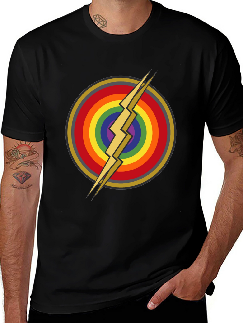 Rainbow Flash T-Shirt - Electric Pride!