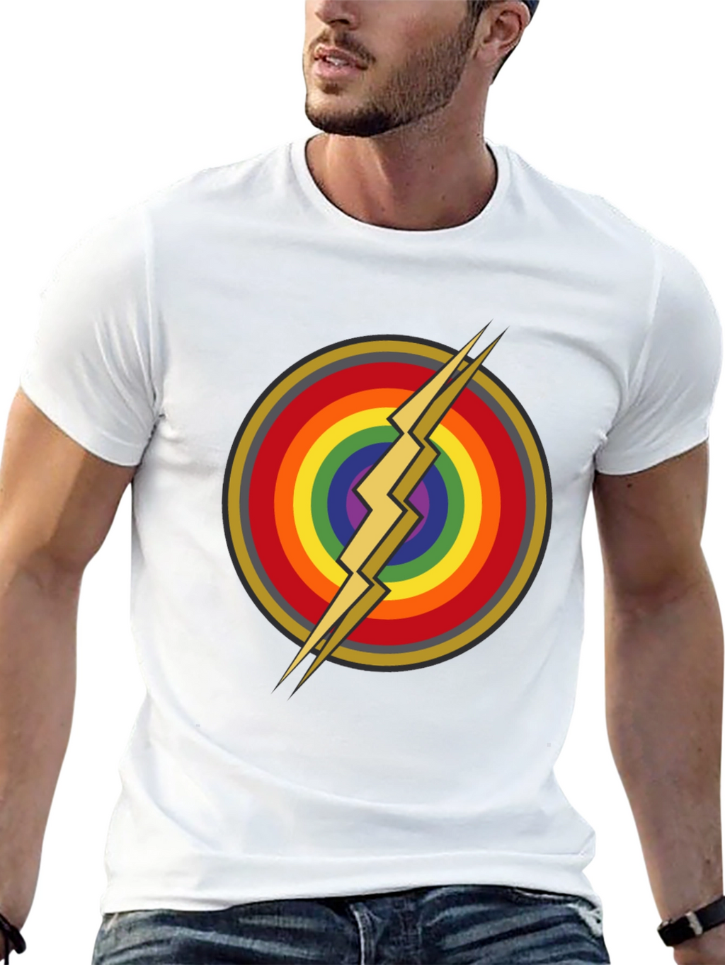 Rainbow Flash T-Shirt - Electric Pride!