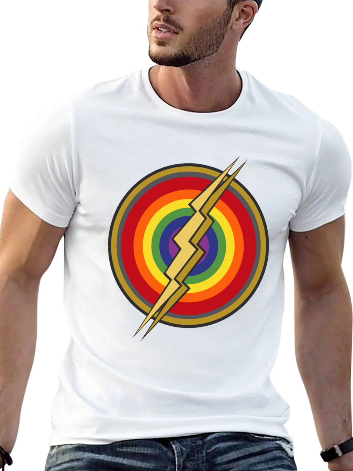 Rainbow Flash T-Shirt - Electric Pride!