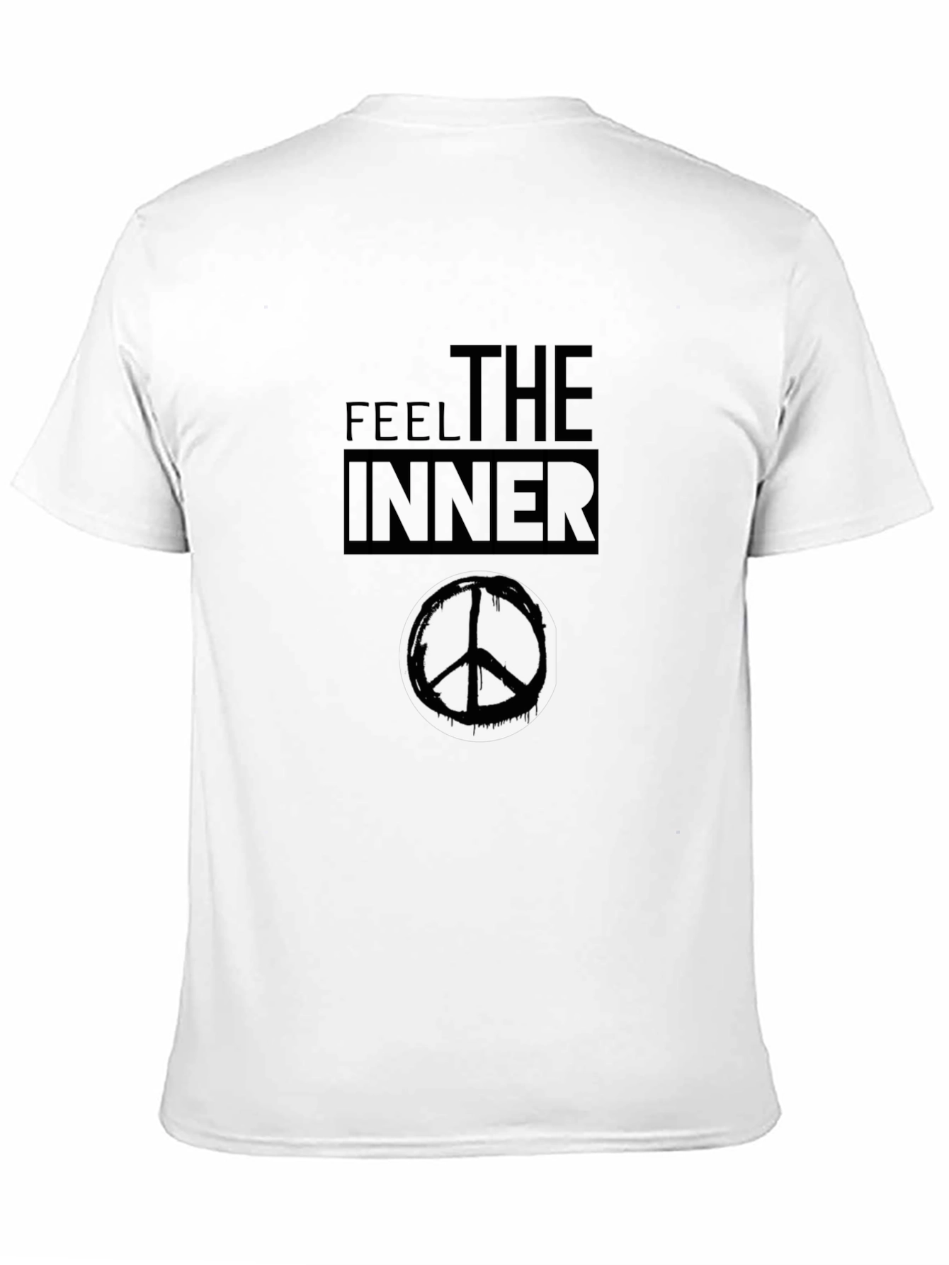 Feel the Inner Peace Black Graphic T-Shirt
