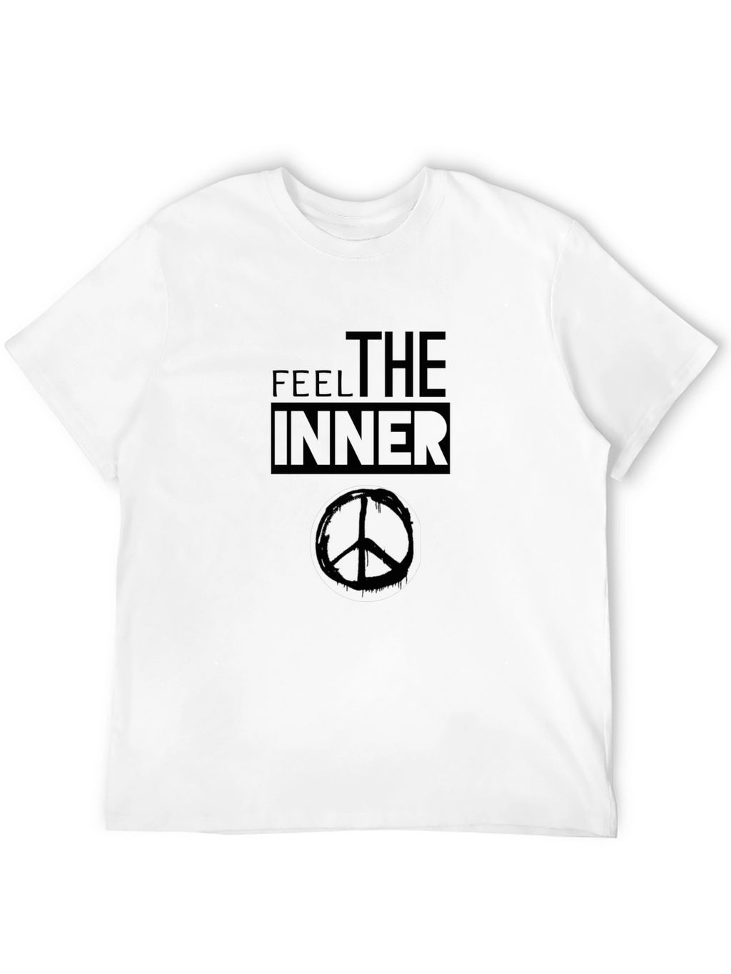 Feel the Inner Peace Black Graphic T-Shirt
