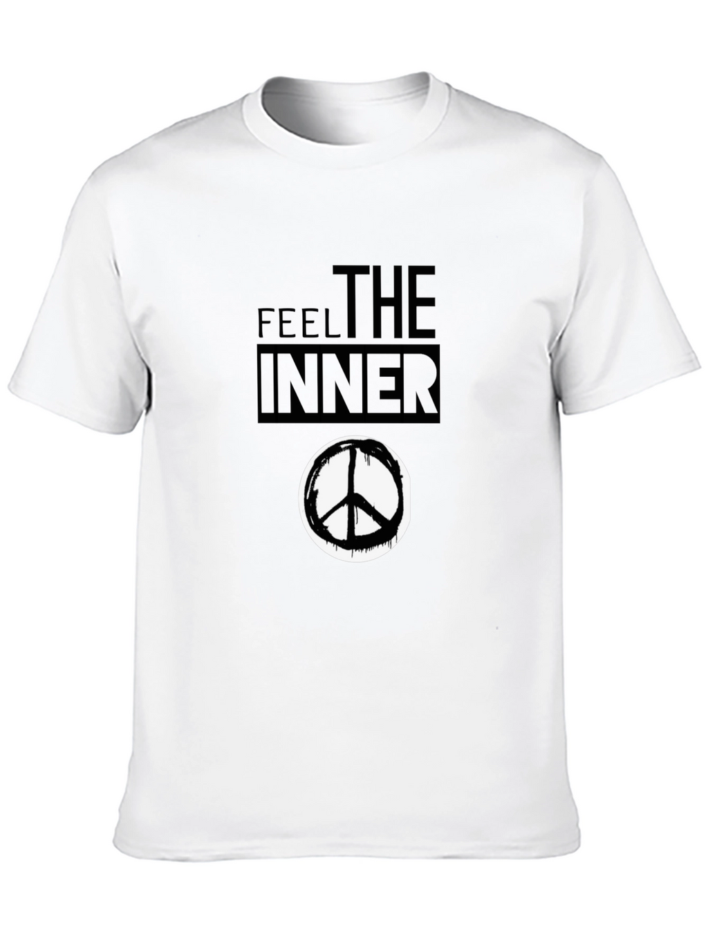 Feel the Inner Peace Black Graphic T-Shirt