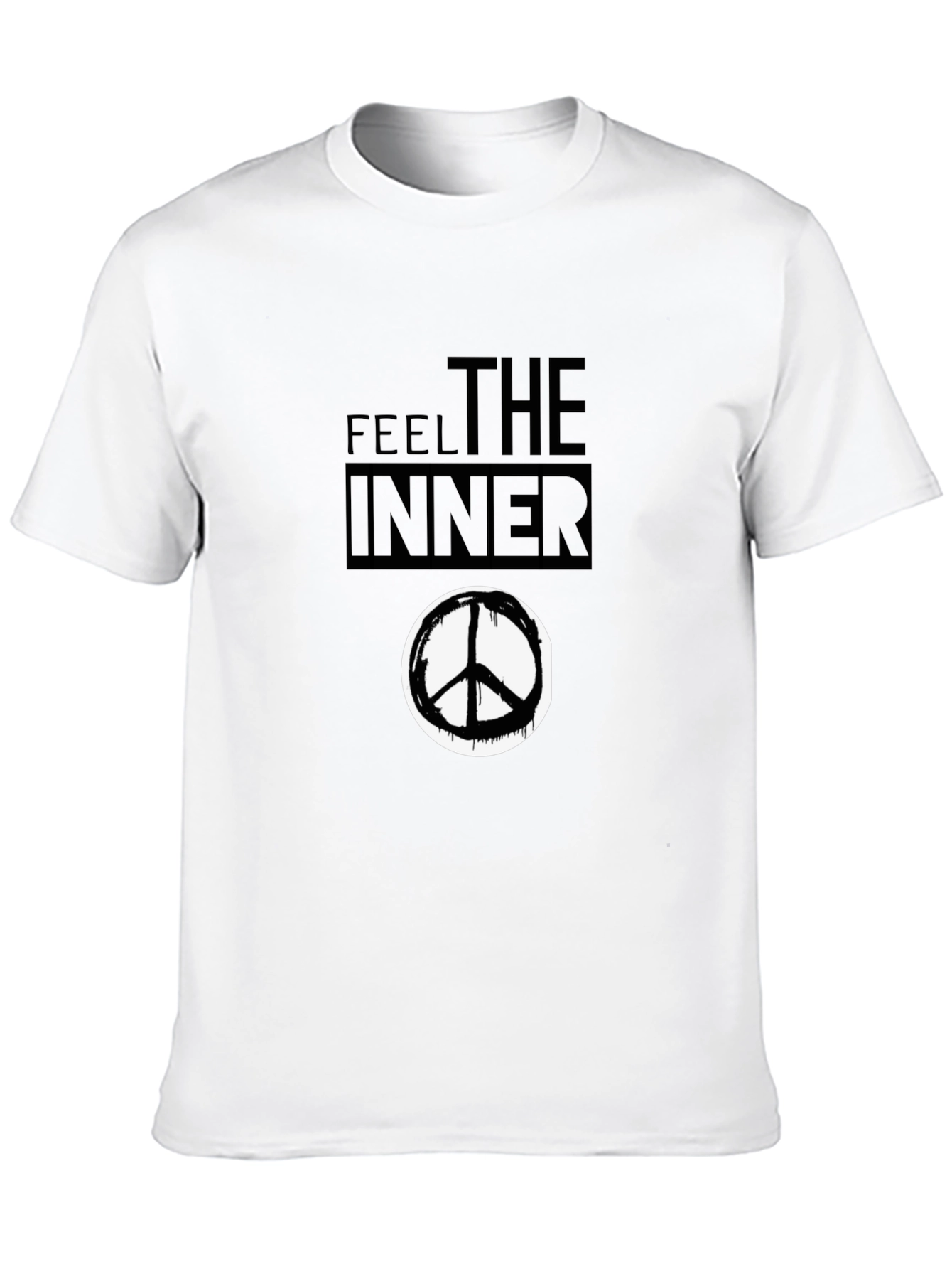 Feel the Inner Peace Black Graphic T-Shirt