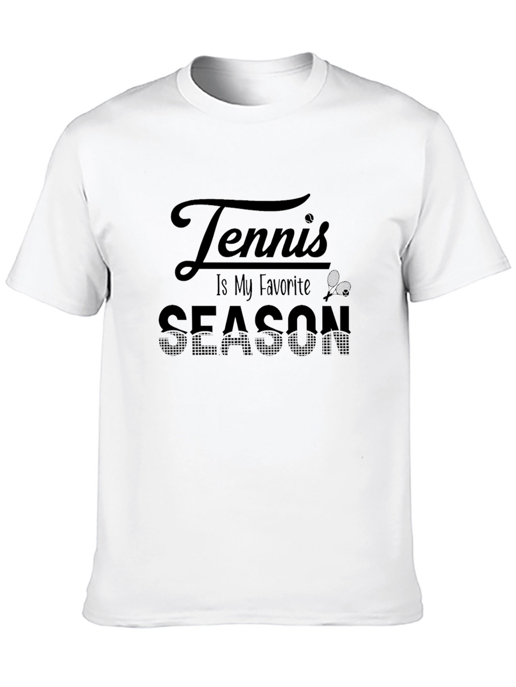 Tennis Is My Favorite Season Black T-Shirt