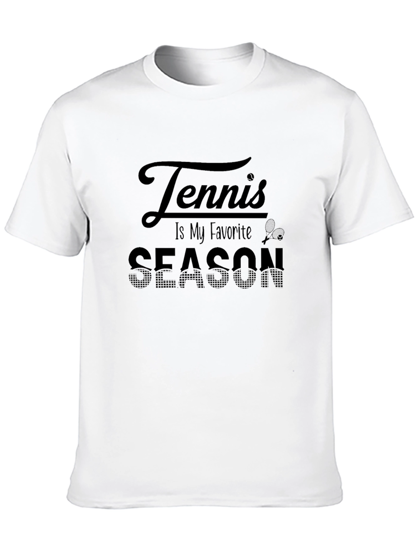 Tennis Is My Favorite Season Black T-Shirt