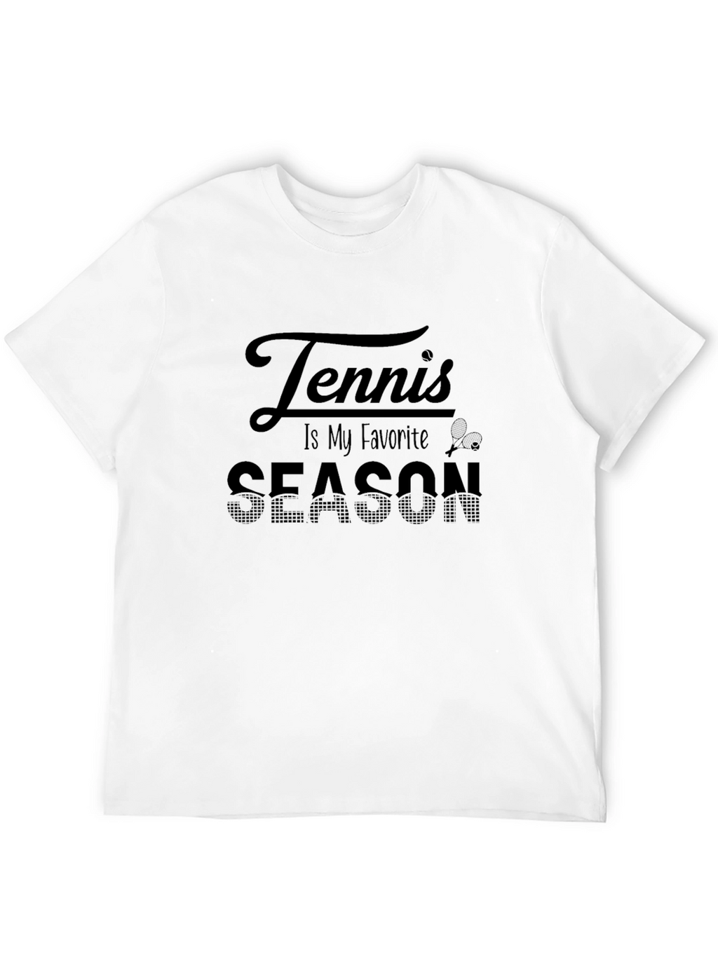 Tennis Is My Favorite Season Black T-Shirt