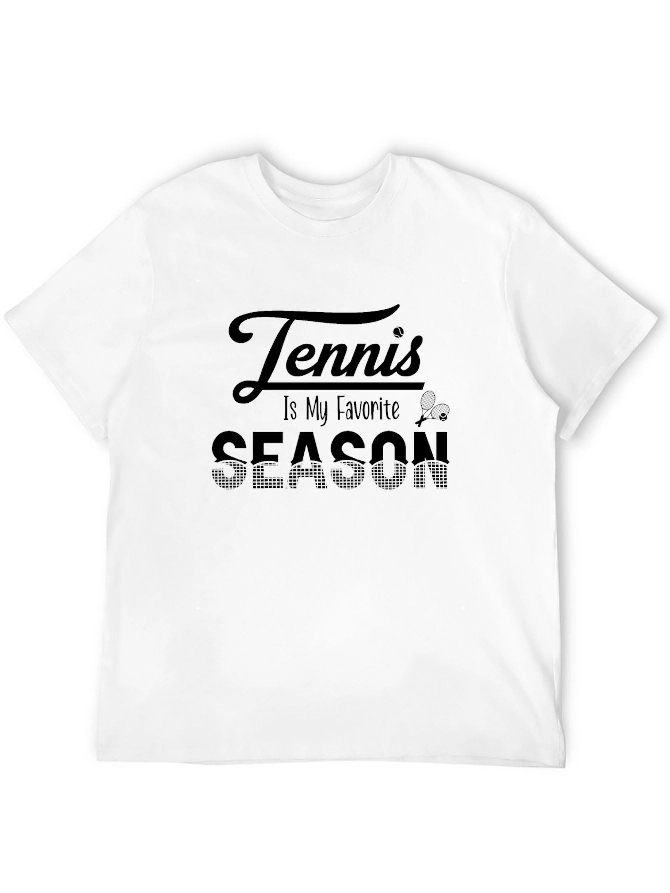 Tennis Is My Favorite Season Black T-Shirt