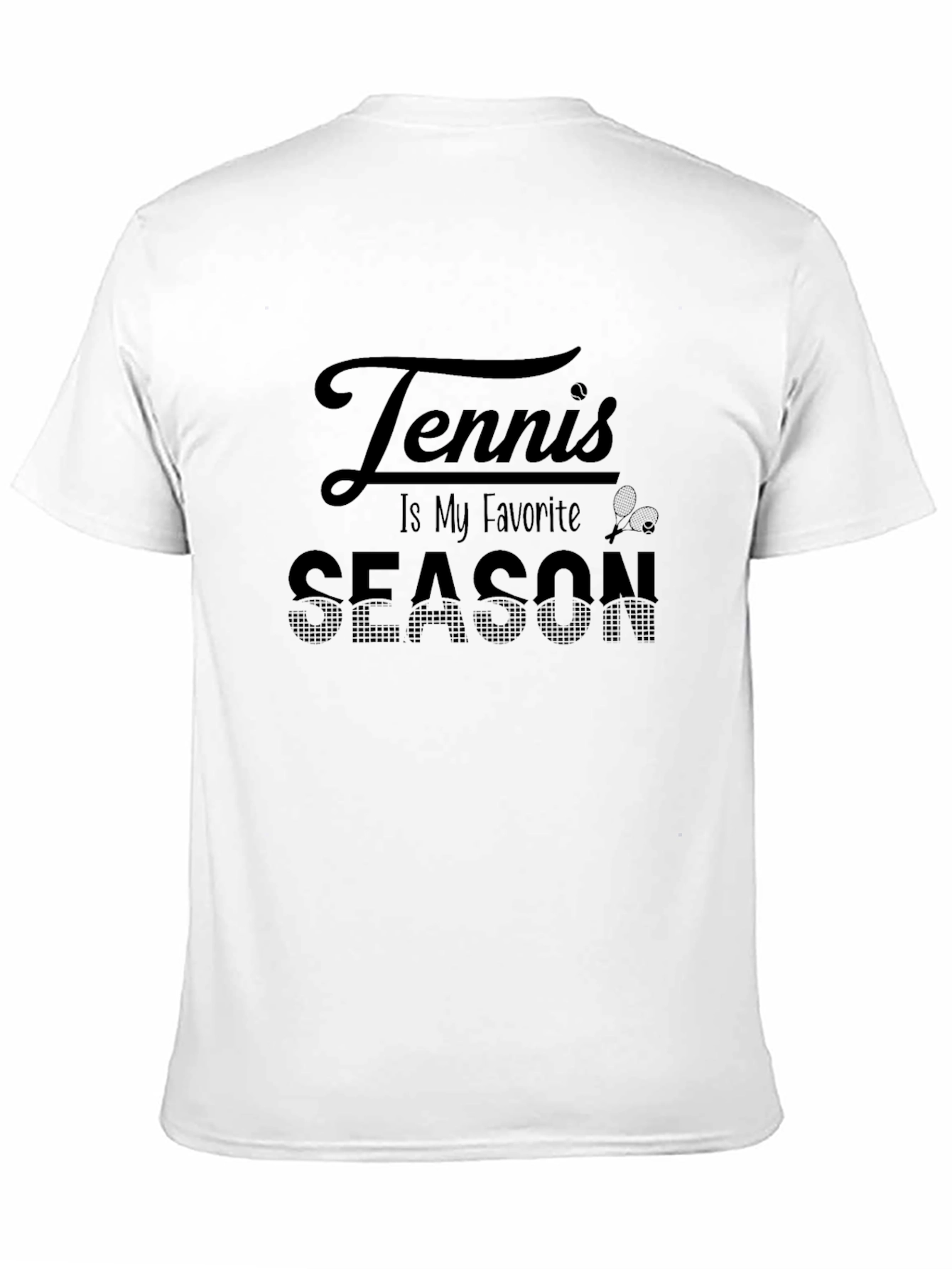 Tennis Is My Favorite Season Black T-Shirt