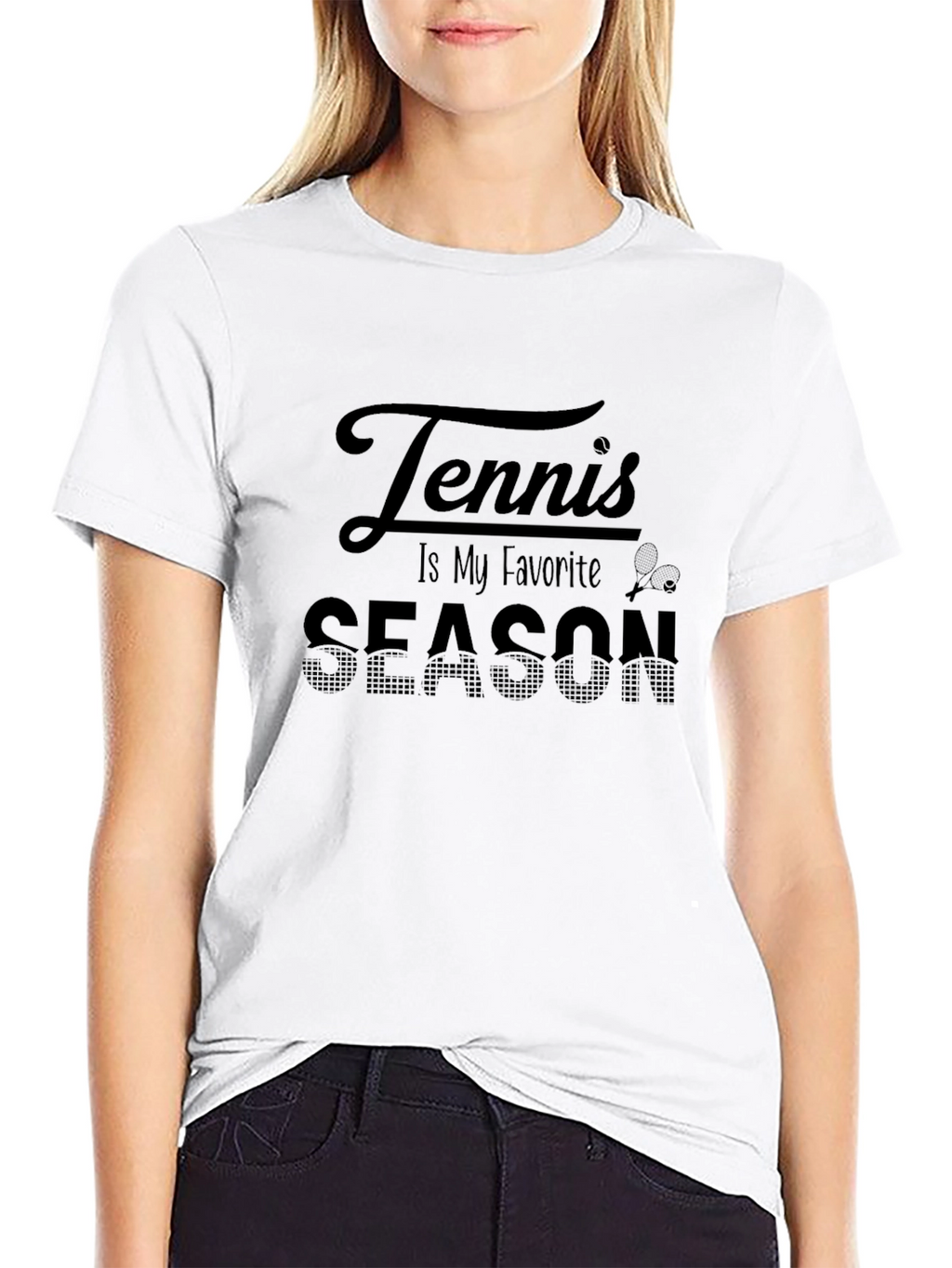 Tennis Is My Favorite Season Black T-Shirt