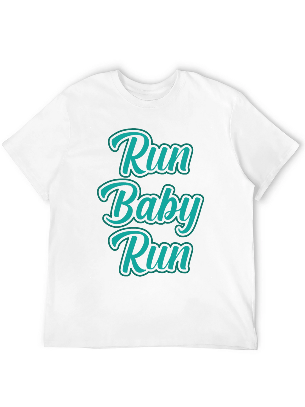 Run Baby Run Black Graphic Tee