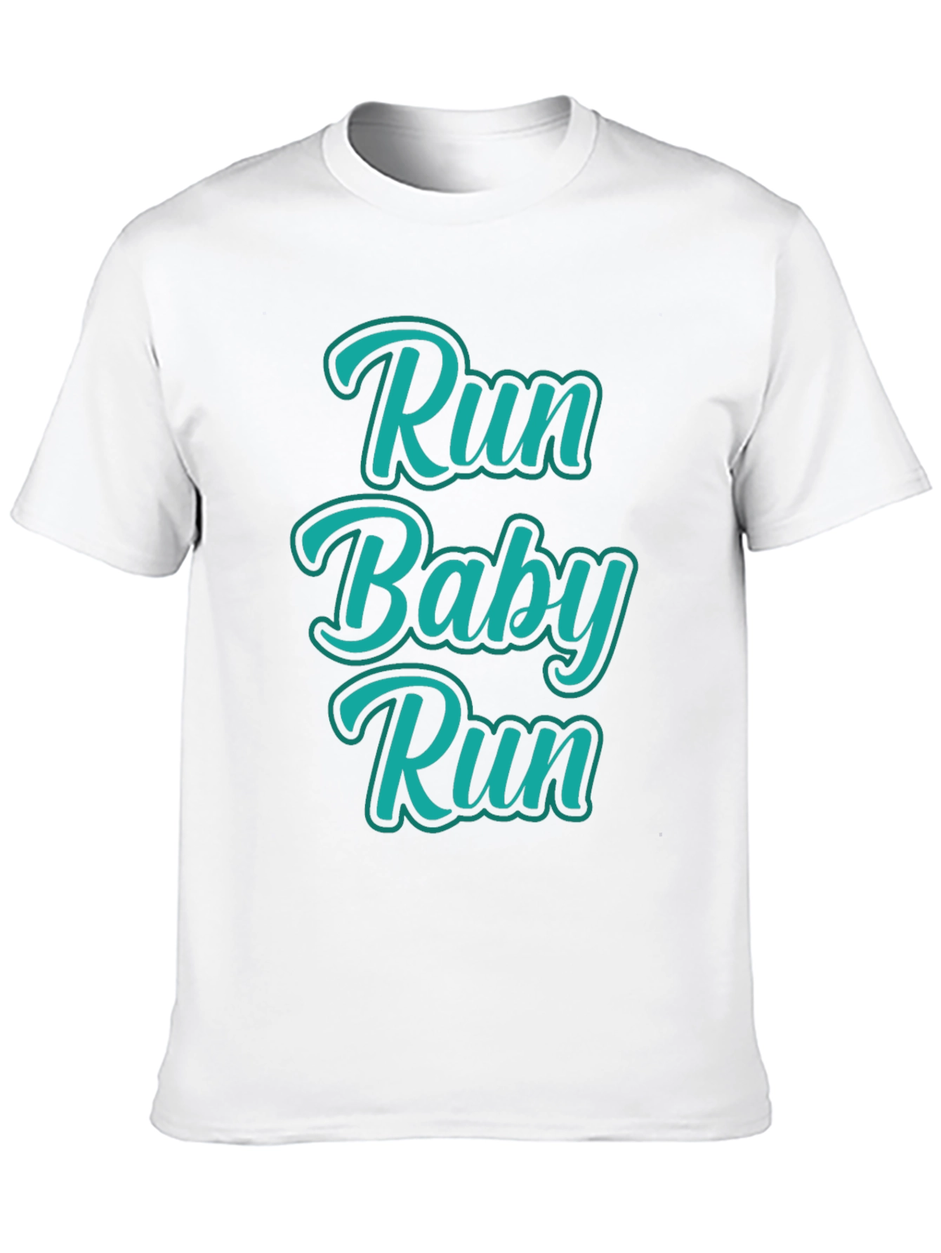 Run Baby Run Black Graphic Tee