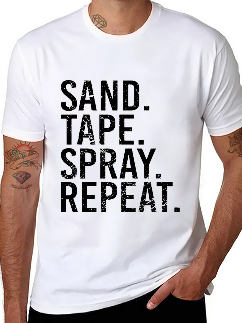 Sand Tape Spray Repeat Graphic Tee