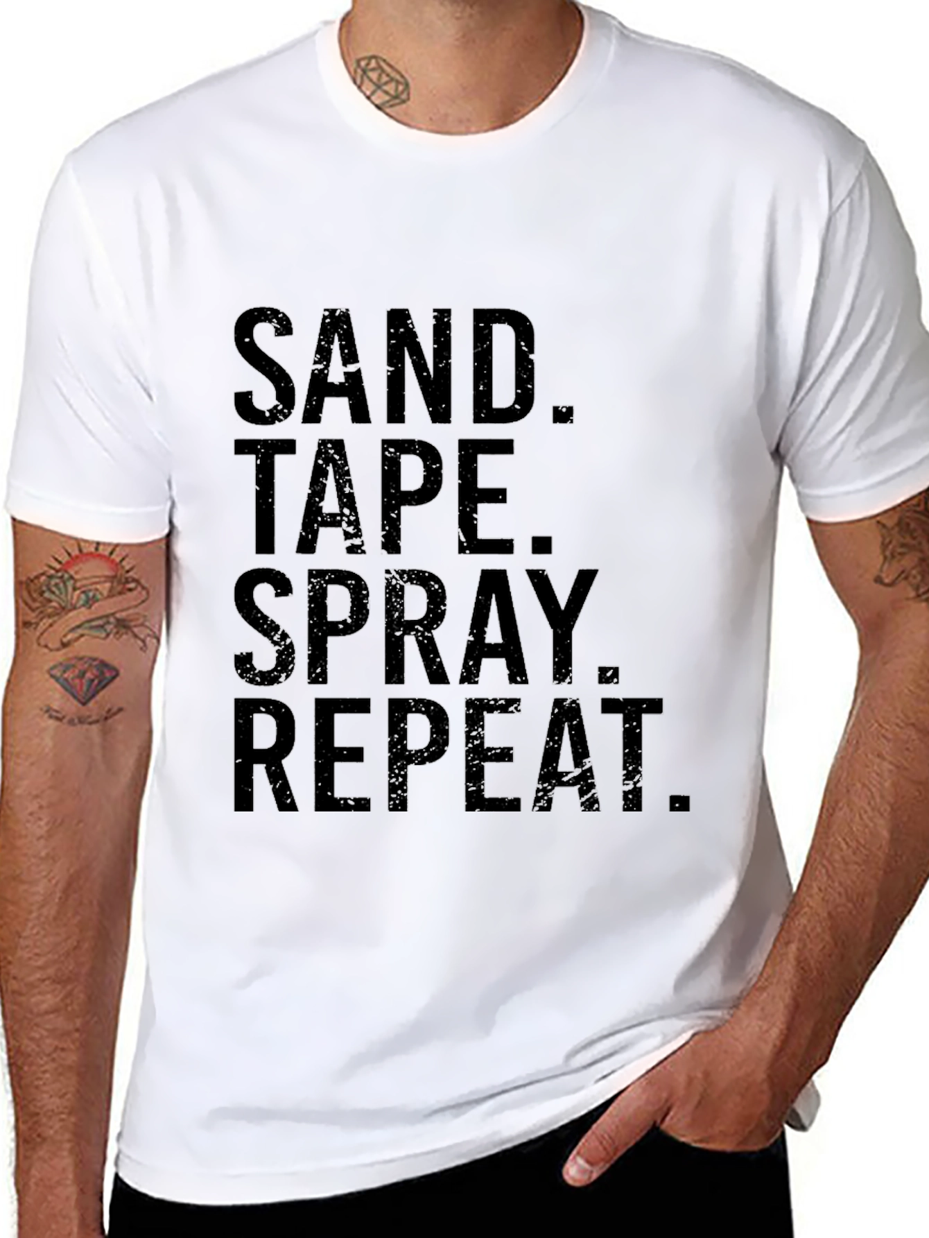 Sand Tape Spray Repeat Graphic Tee