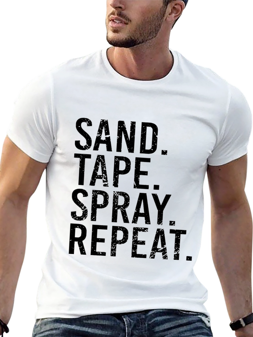 Sand Tape Spray Repeat Graphic Tee