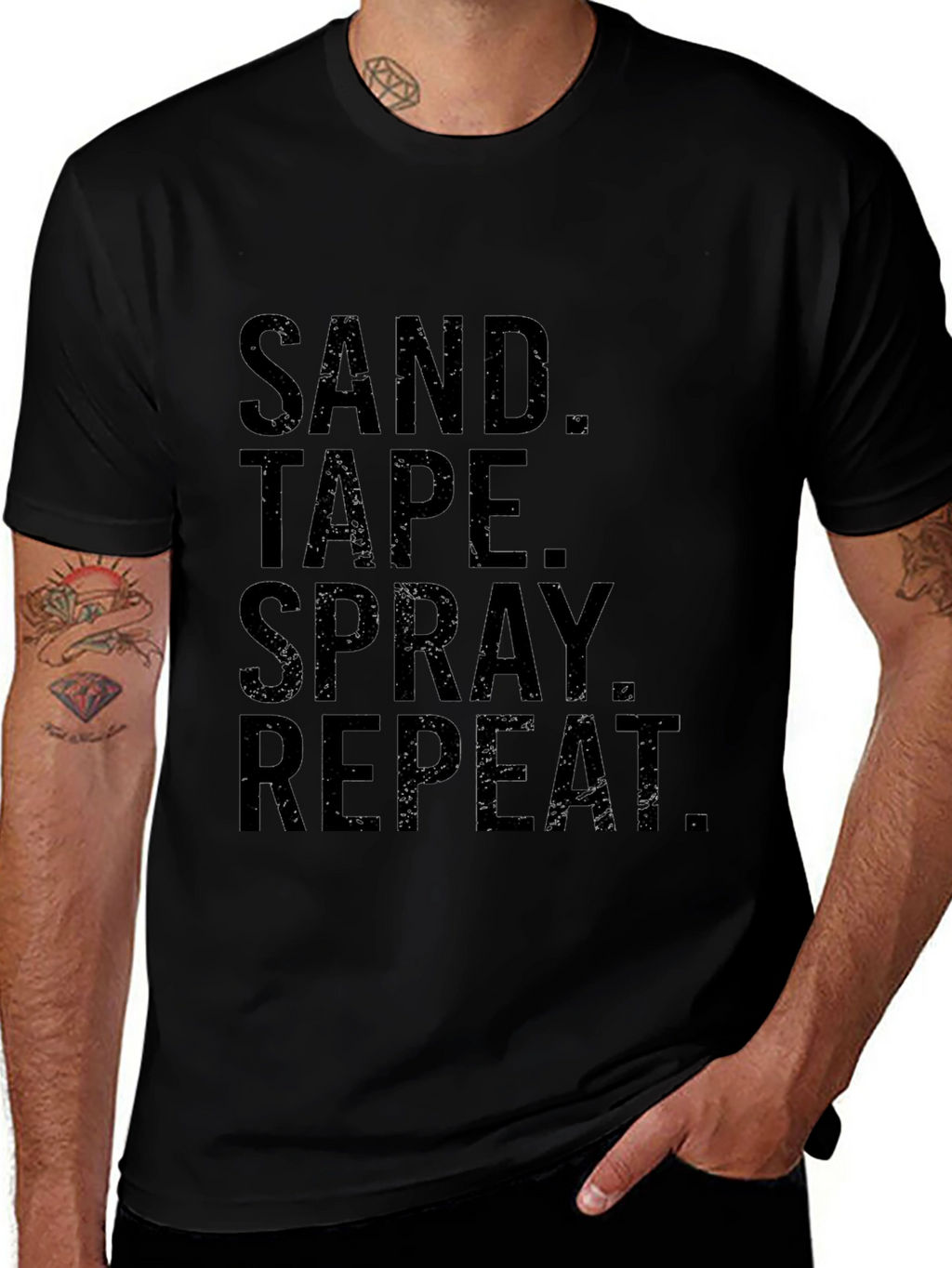 Sand Tape Spray Repeat Graphic Tee