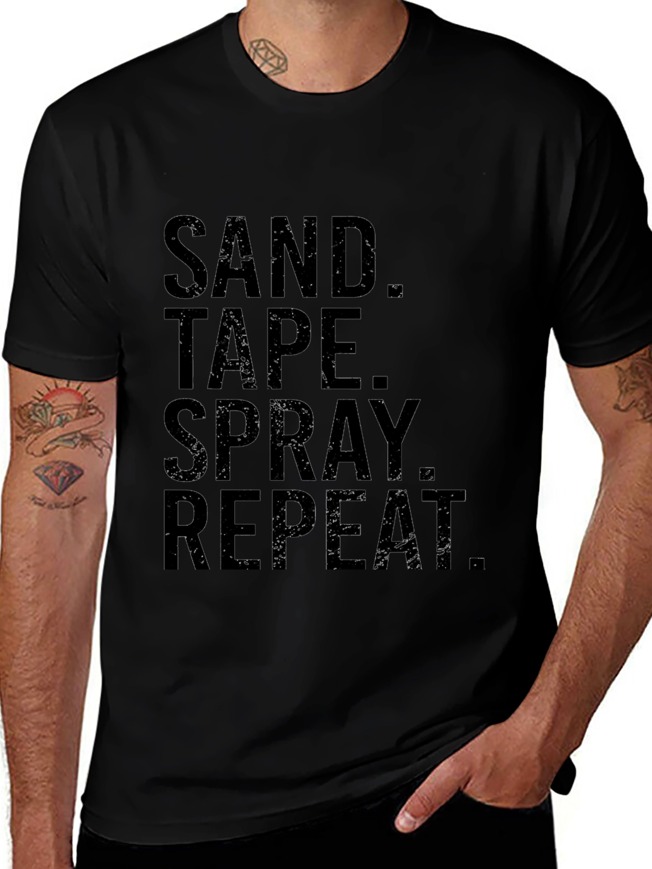 Sand Tape Spray Repeat Graphic Tee