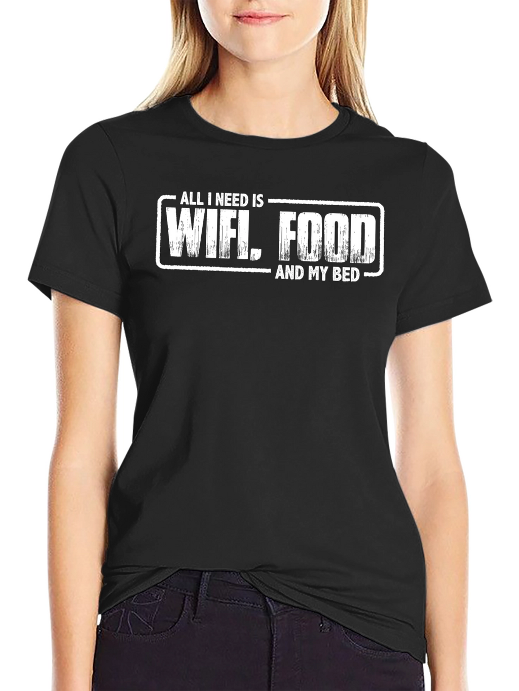 Wifi Food Bed T-Shirt - Funny Comfort Tee