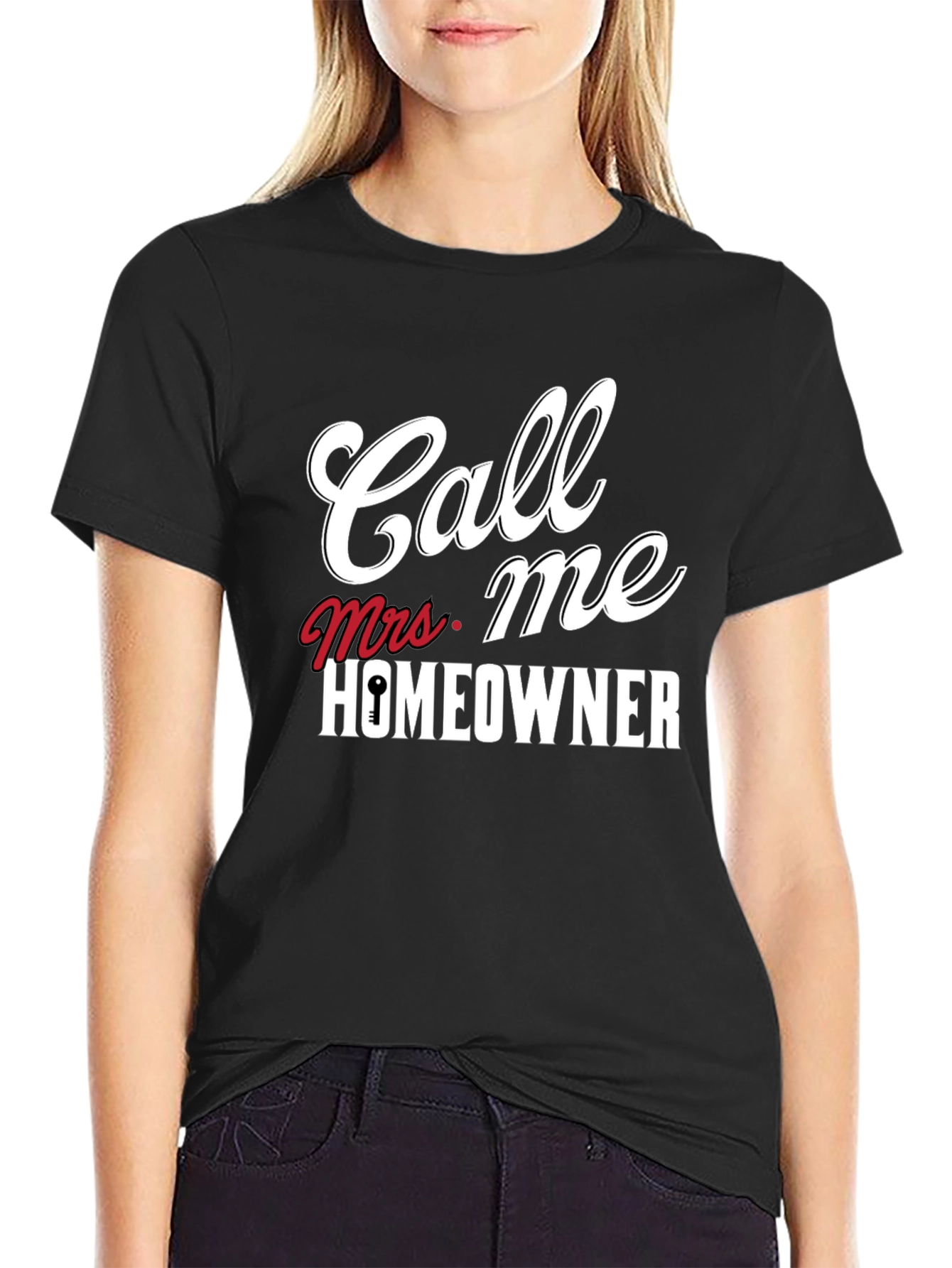 Call Me Mrs. Homeowner Black T-Shirt