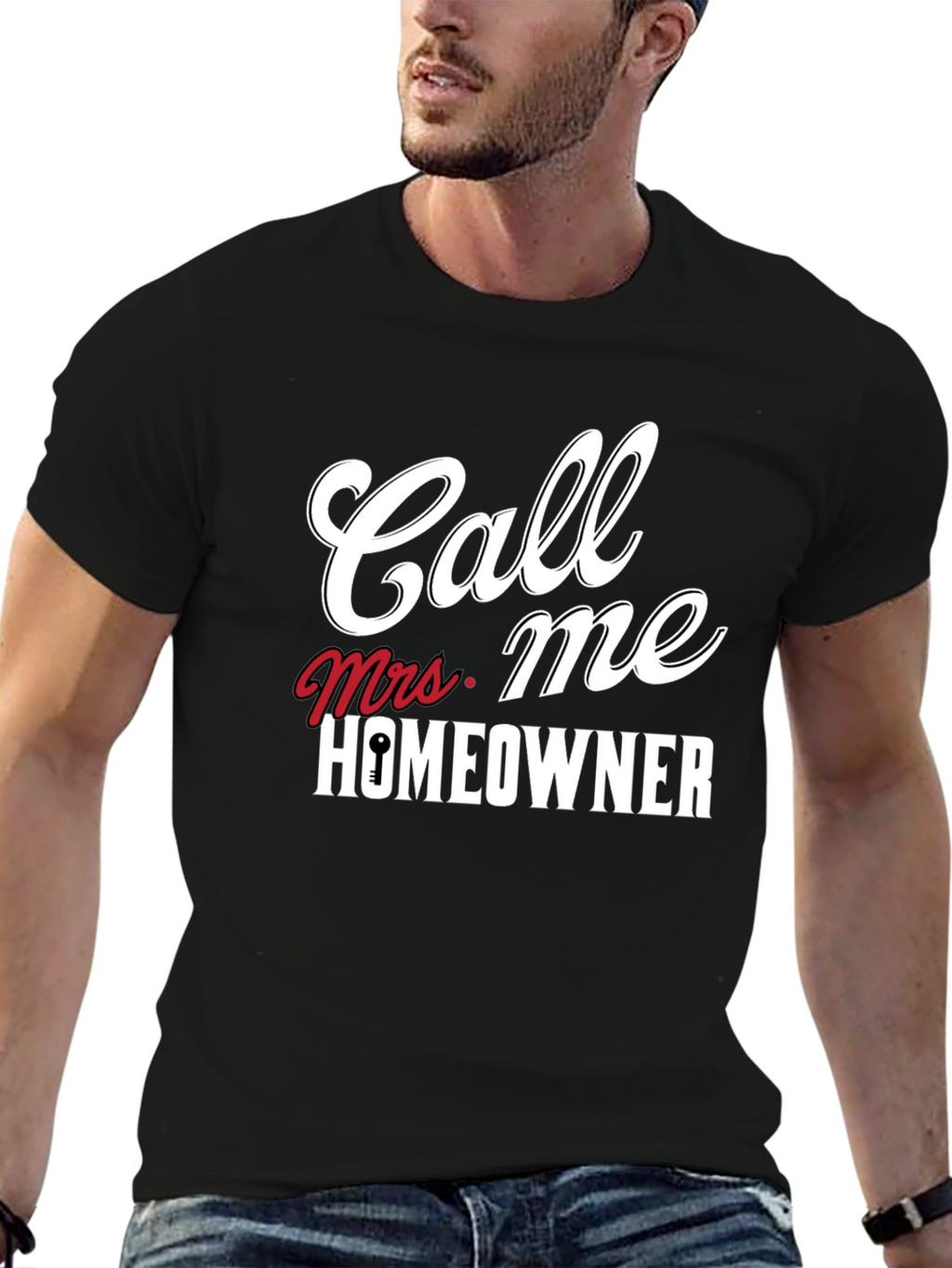 Call Me Mrs. Homeowner Black T-Shirt