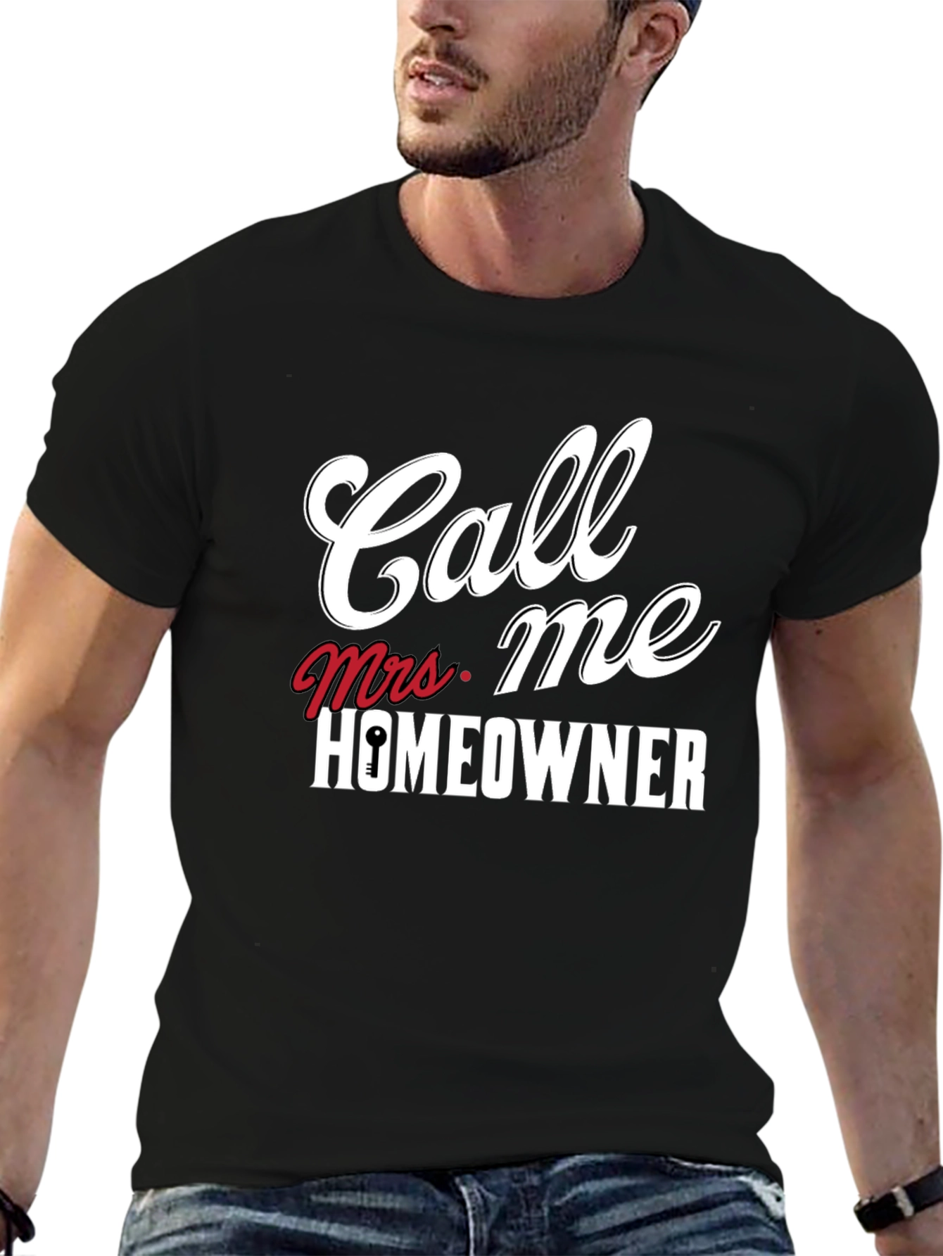Call Me Mrs. Homeowner Black T-Shirt