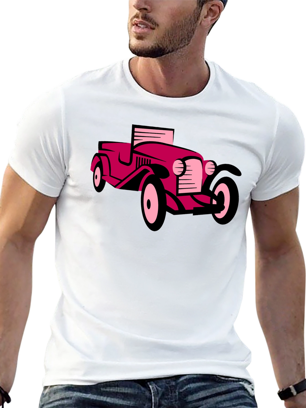 Classic Car Graphic Tee - Black