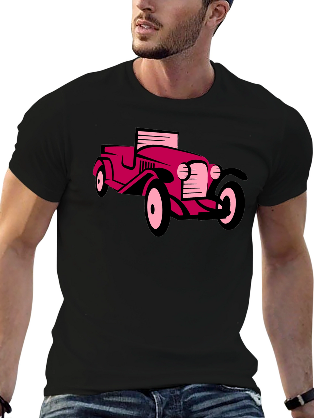 Classic Car Graphic Tee - Black