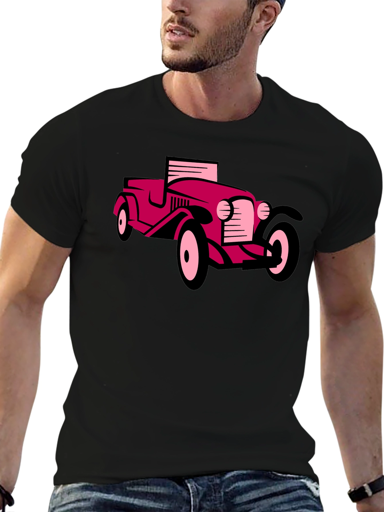 Classic Car Graphic Tee - Black