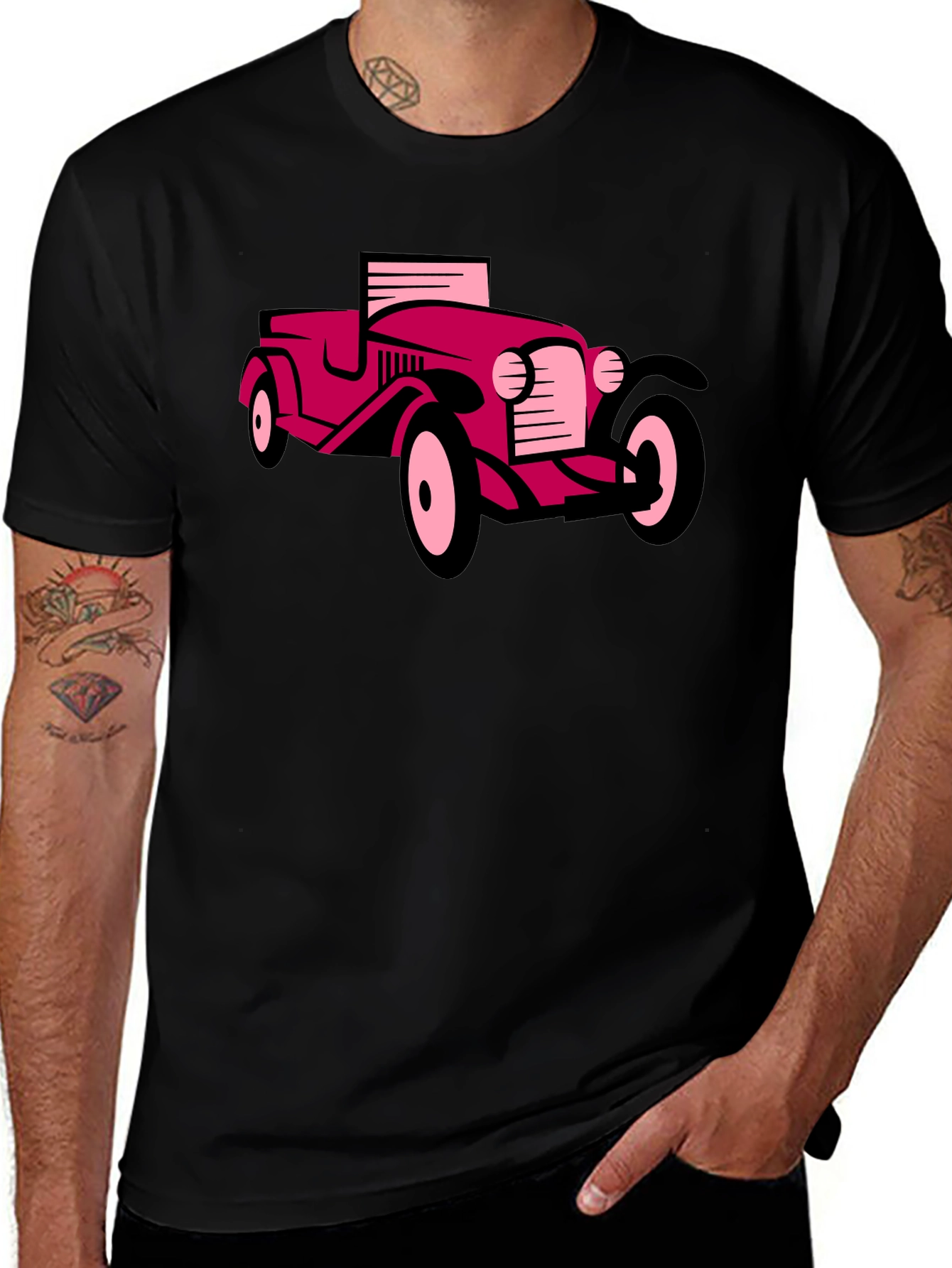 Classic Car Graphic Tee - Black