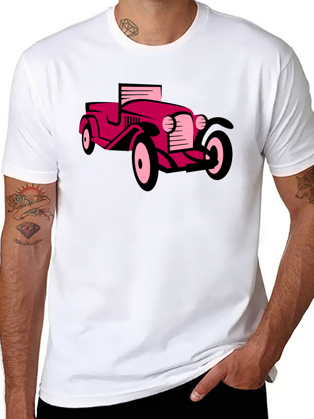 Classic Car Graphic Tee - Black