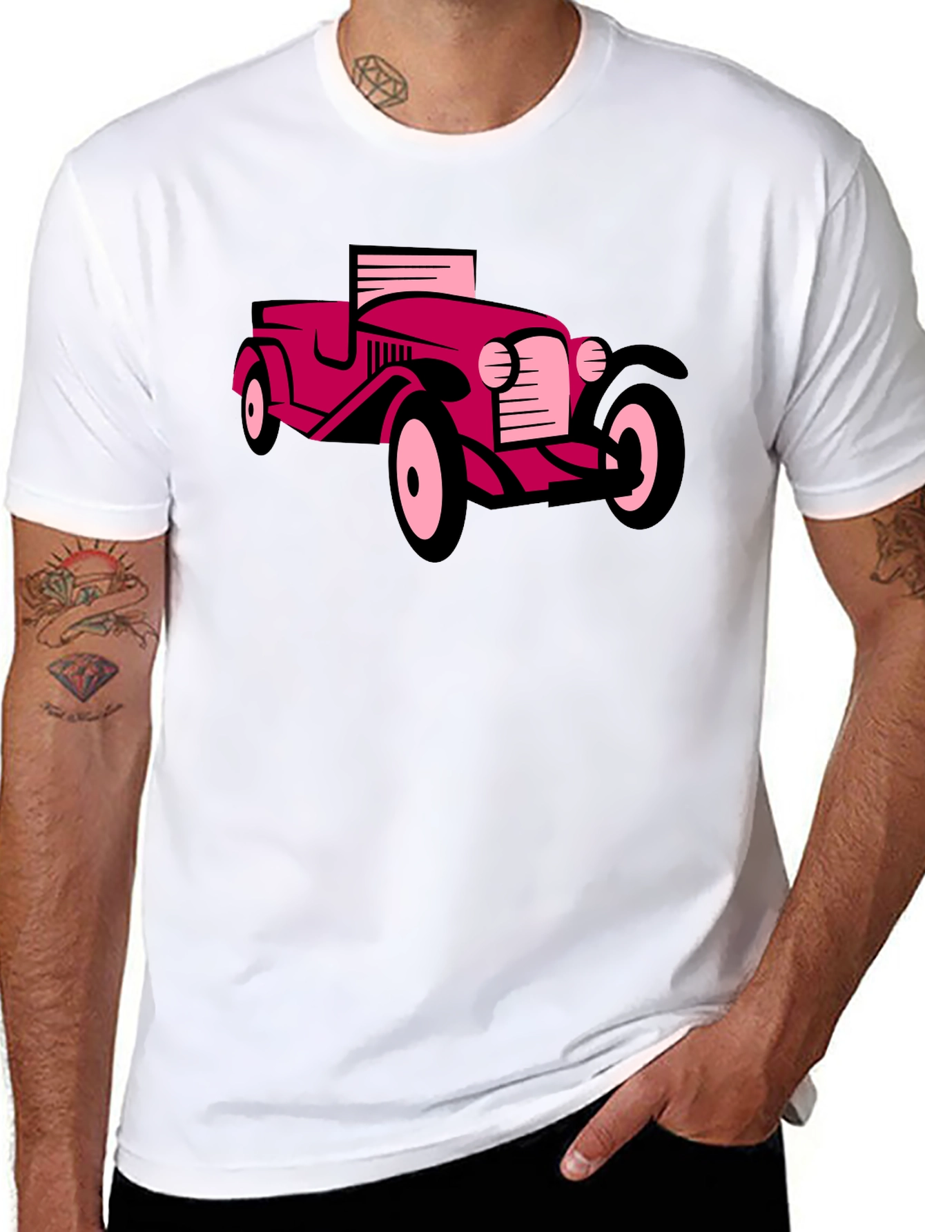 Classic Car Graphic Tee - Black