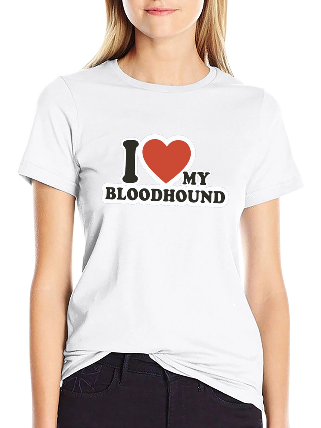 I Love My Bloodhound T-Shirt - Black