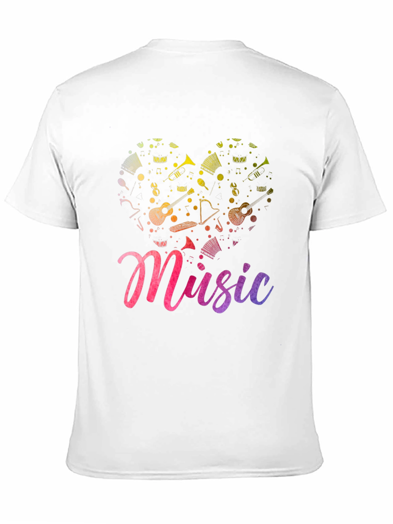 Music Heart Graphic Tee - Soft Black T-Shirt