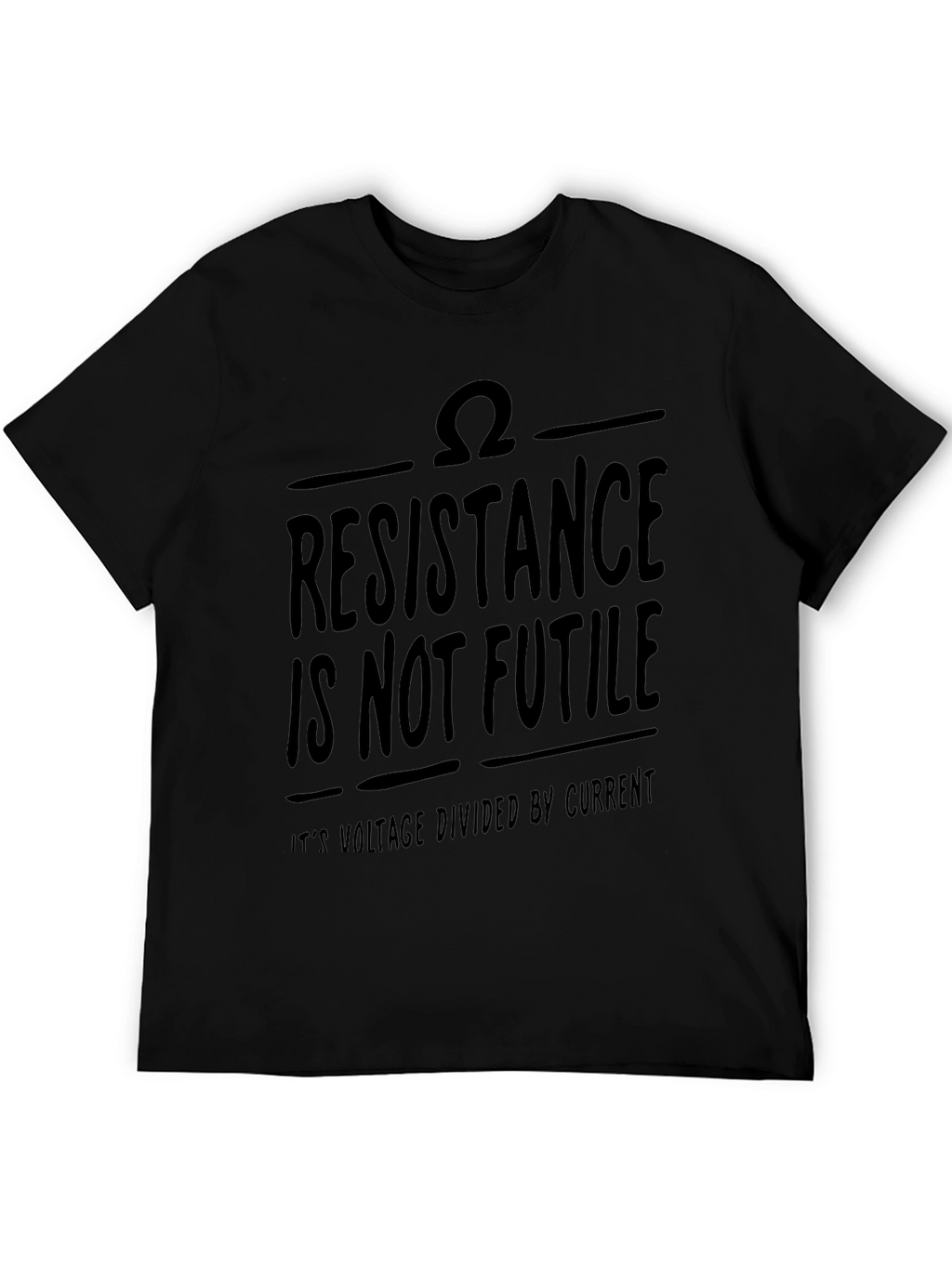Resistance Is Not Futile Mens Black T-Shirt