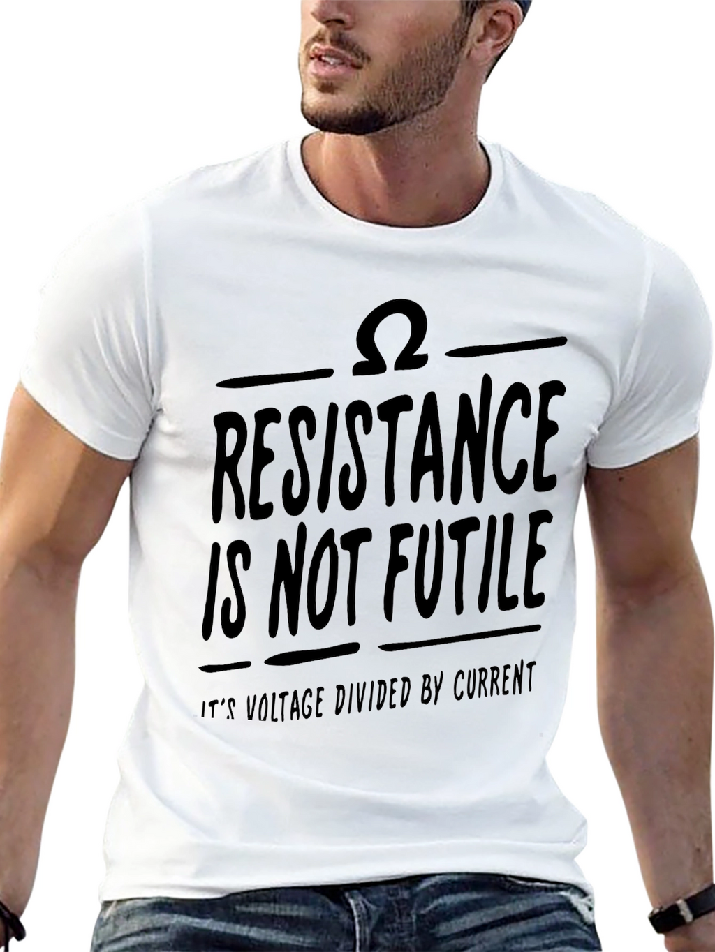 Resistance Is Not Futile Mens Black T-Shirt