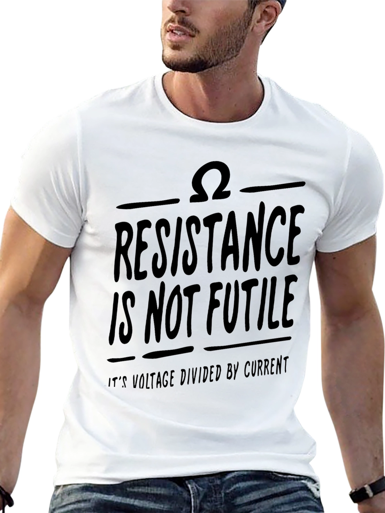 Resistance Is Not Futile Mens Black T-Shirt