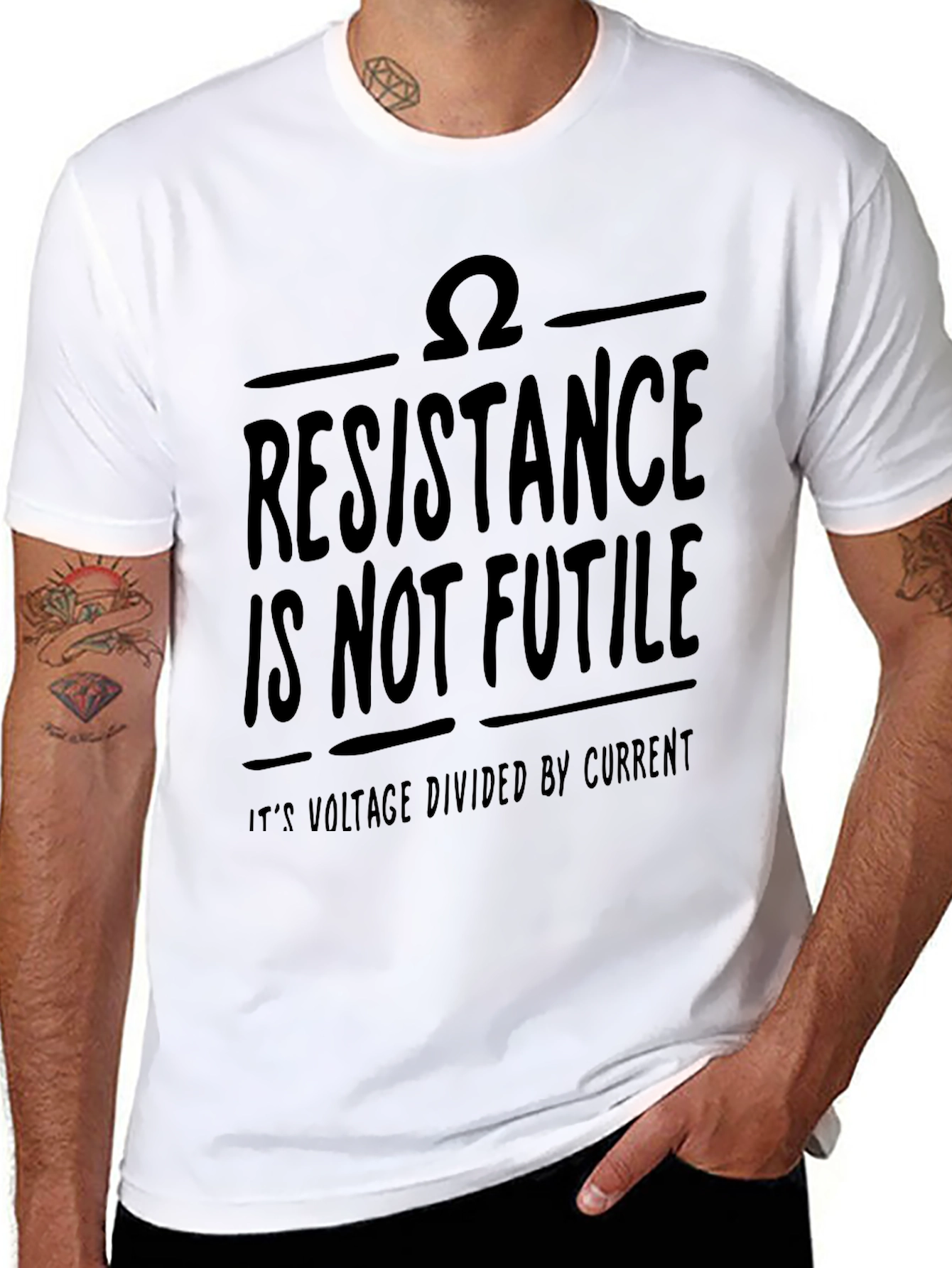 Resistance Is Not Futile Mens Black T-Shirt