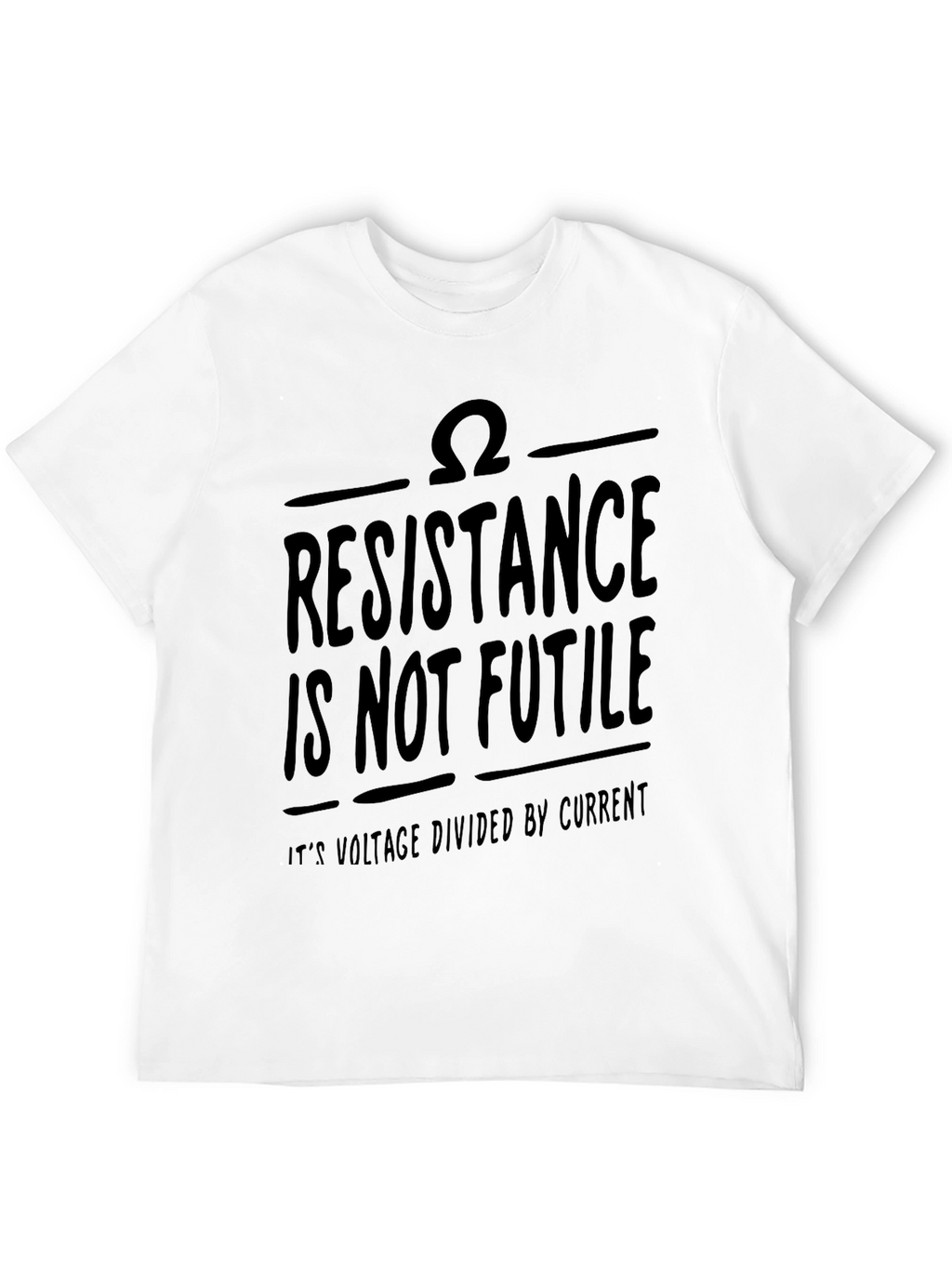 Resistance Is Not Futile Mens Black T-Shirt