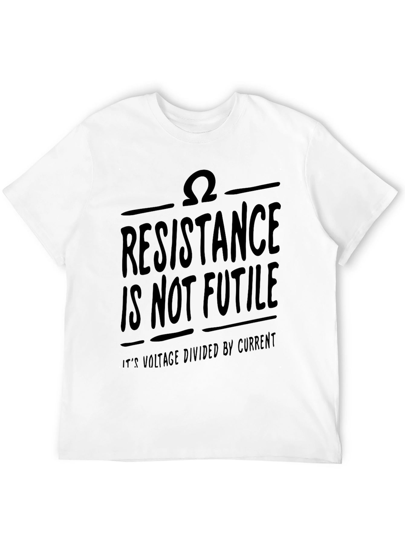 Resistance Is Not Futile Mens Black T-Shirt