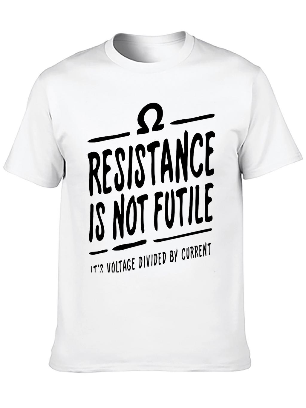 Resistance Is Not Futile Mens Black T-Shirt
