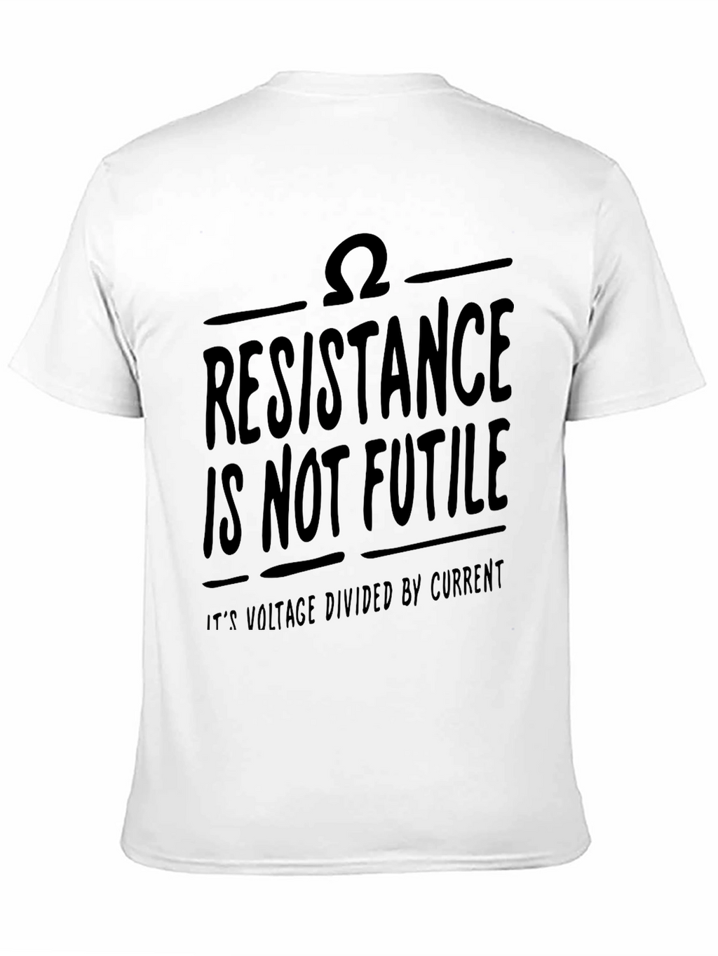 Resistance Is Not Futile Mens Black T-Shirt